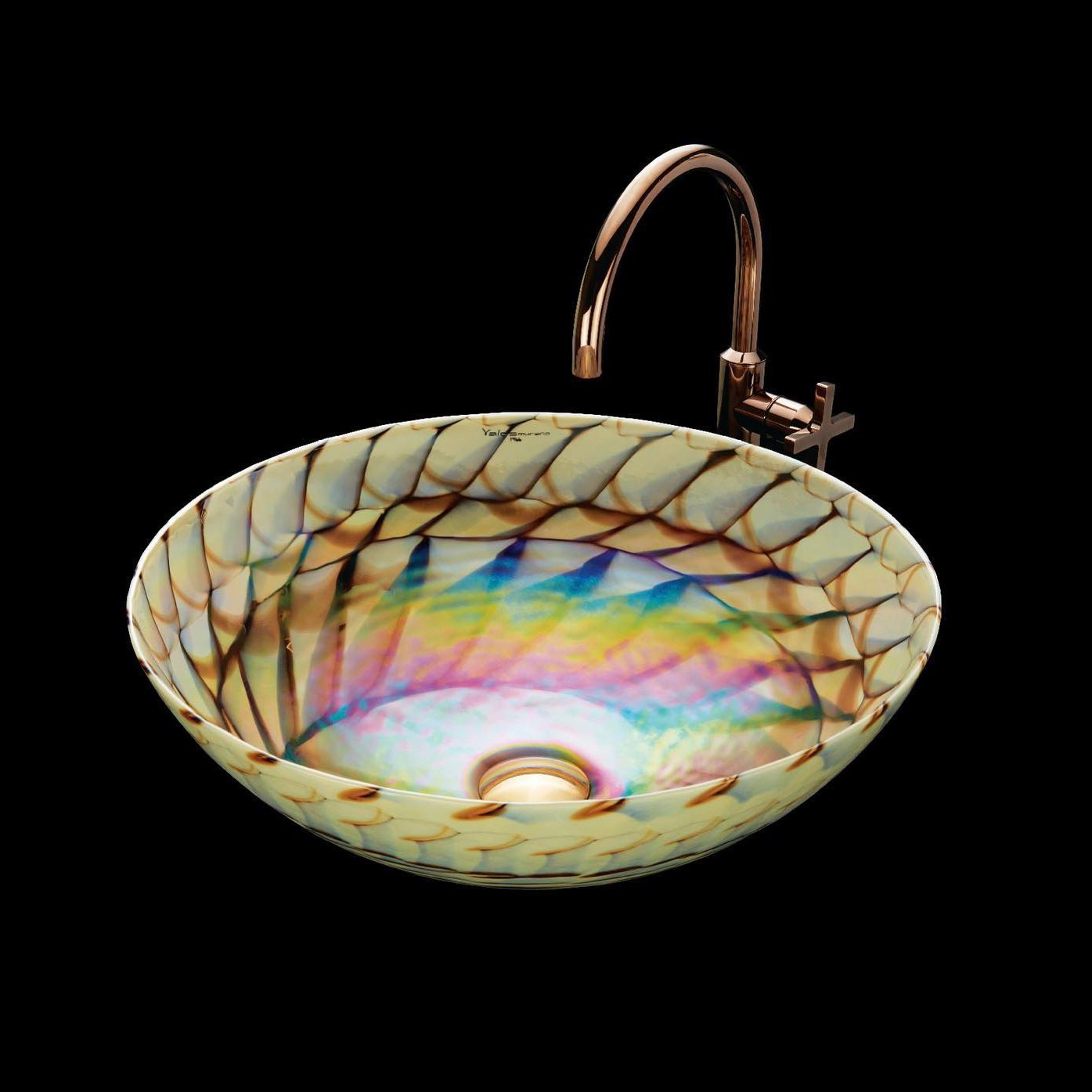 Chậu lavabo vỏ sò đại dương Murano 9208 Caraibi