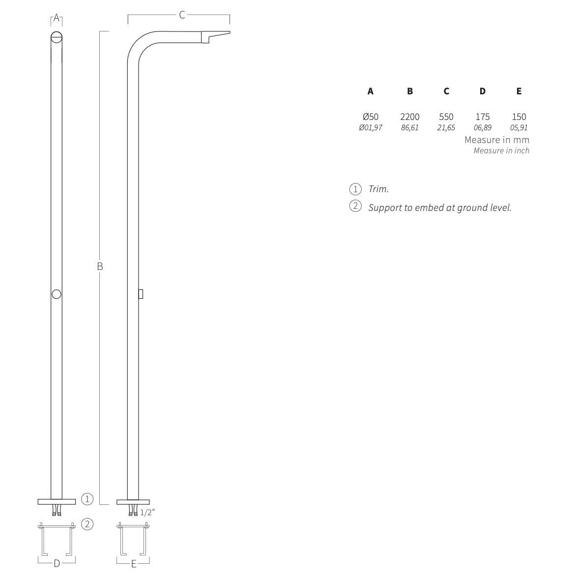 Sen cây ngoài trời bằng AISI 316L stainless steel (chống thời tiết đại dương) - AQA97