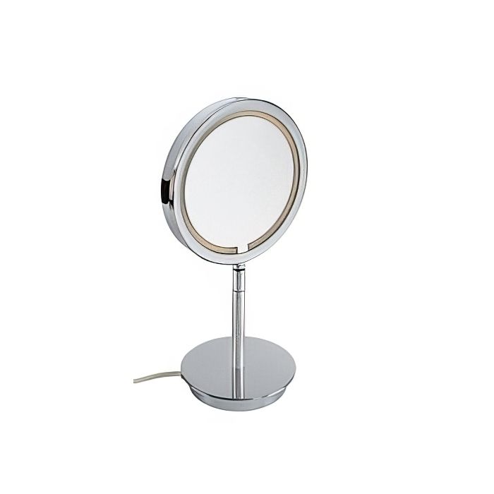 Gương trang điểm để bàn có đèn LED ánh sáng trắng ấm, Ø210mm Windisch - 99624