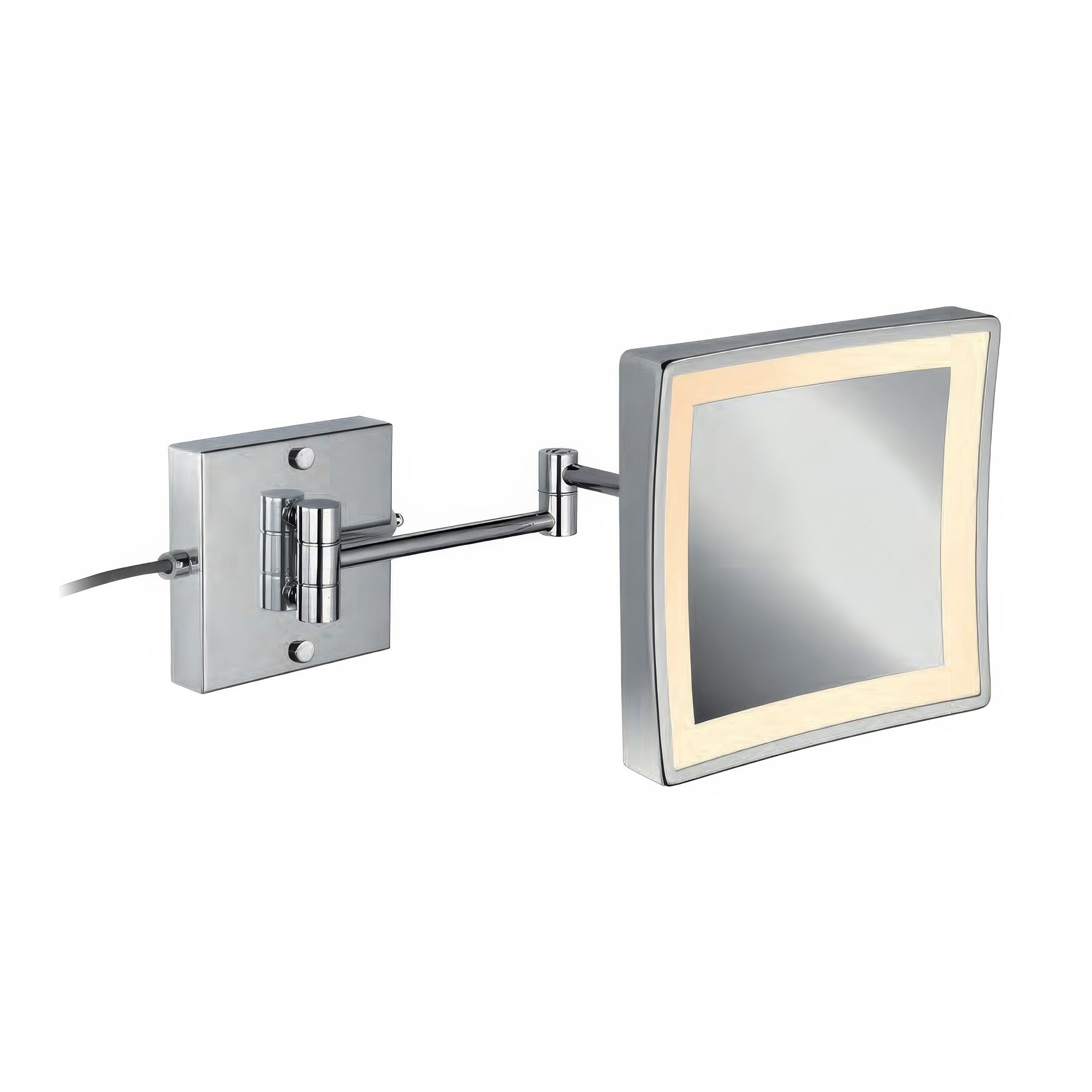 Gương trang điểm treo tường hình vuông LED lạnh/ấm Windisch - 99666-2/99669-2