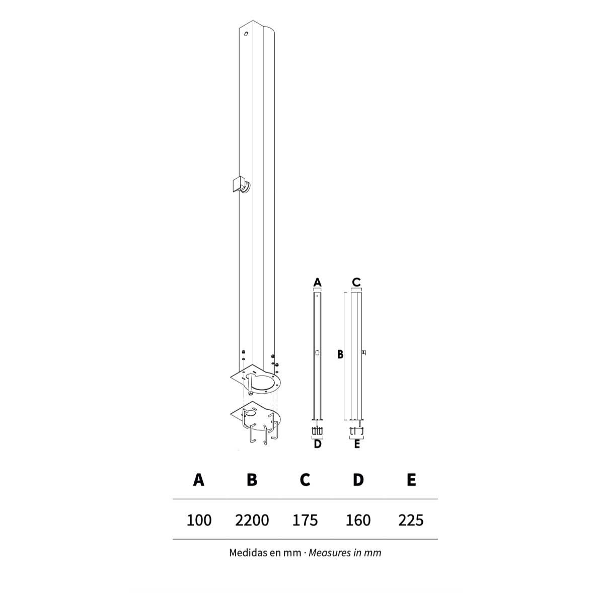 Sen cây ngoài trời bằng AISI 316L stainless steel (chống thời tiết đại dương) năng lượng mặt trời - AQA99
