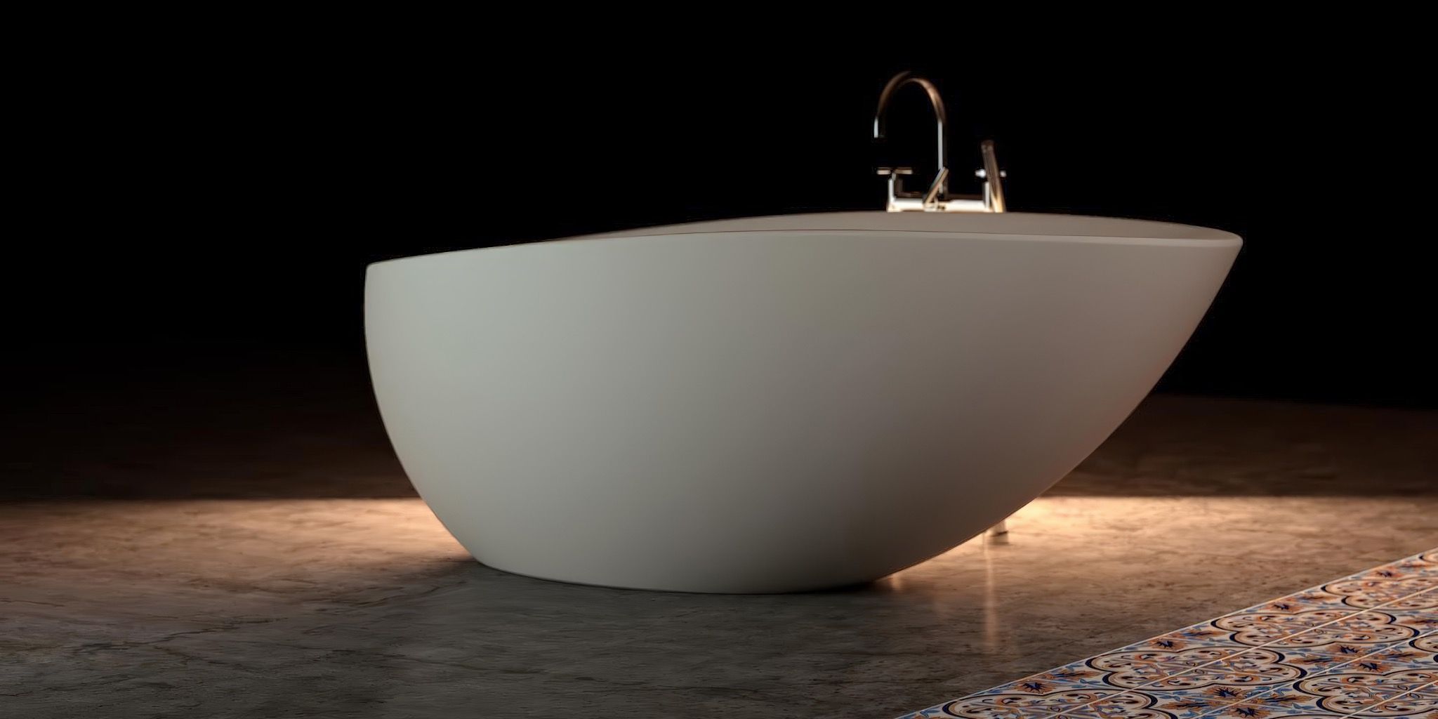 Bồn tắm bằng mineral glass composite Mia White