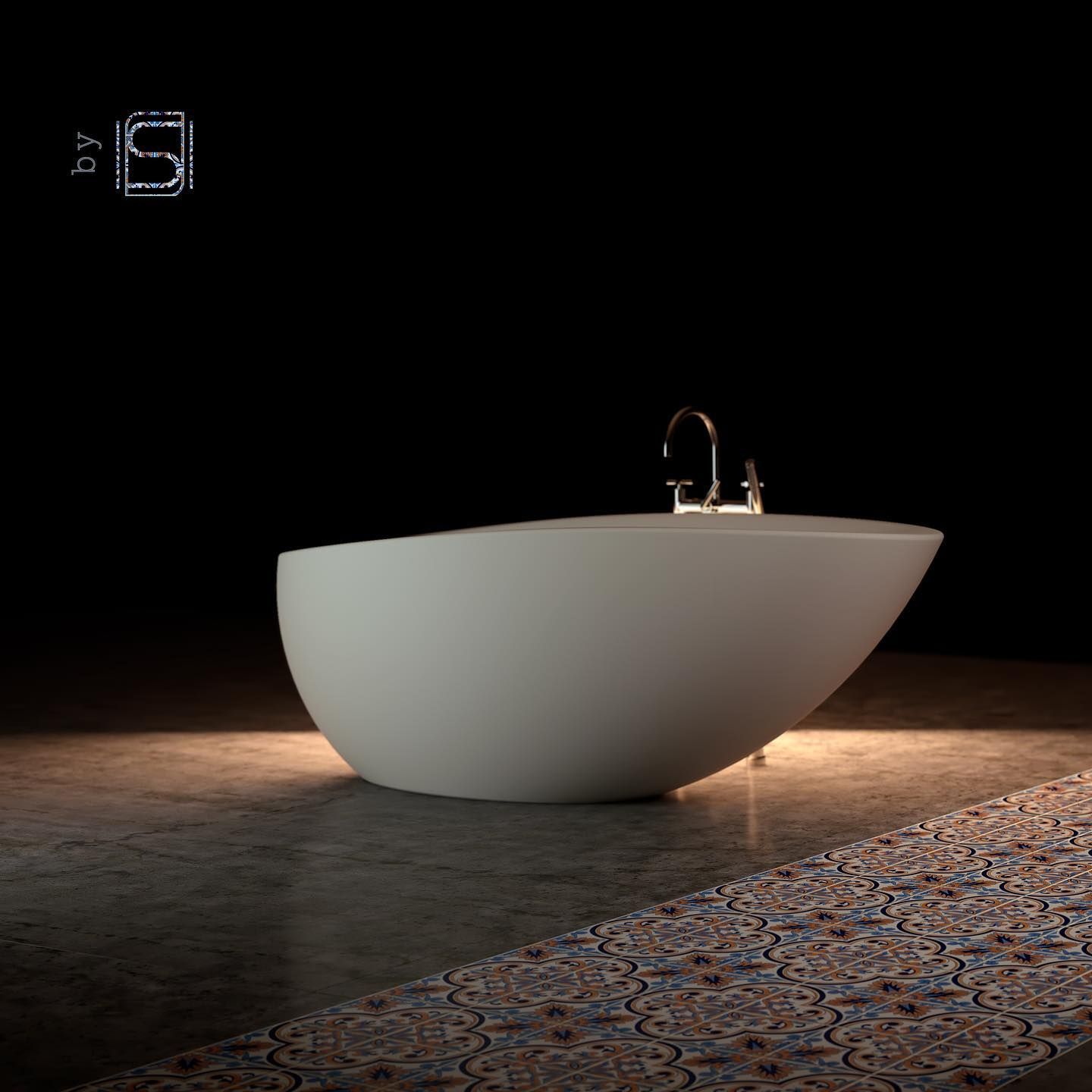 Bồn tắm bằng mineral glass composite Mia White
