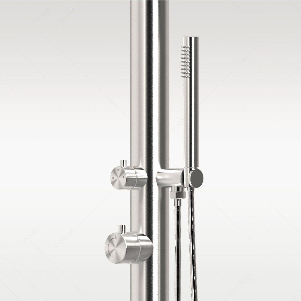 Sen cây ngoài trời có vòi sen cầm tay bằng stainless steel 316L - A1001MB