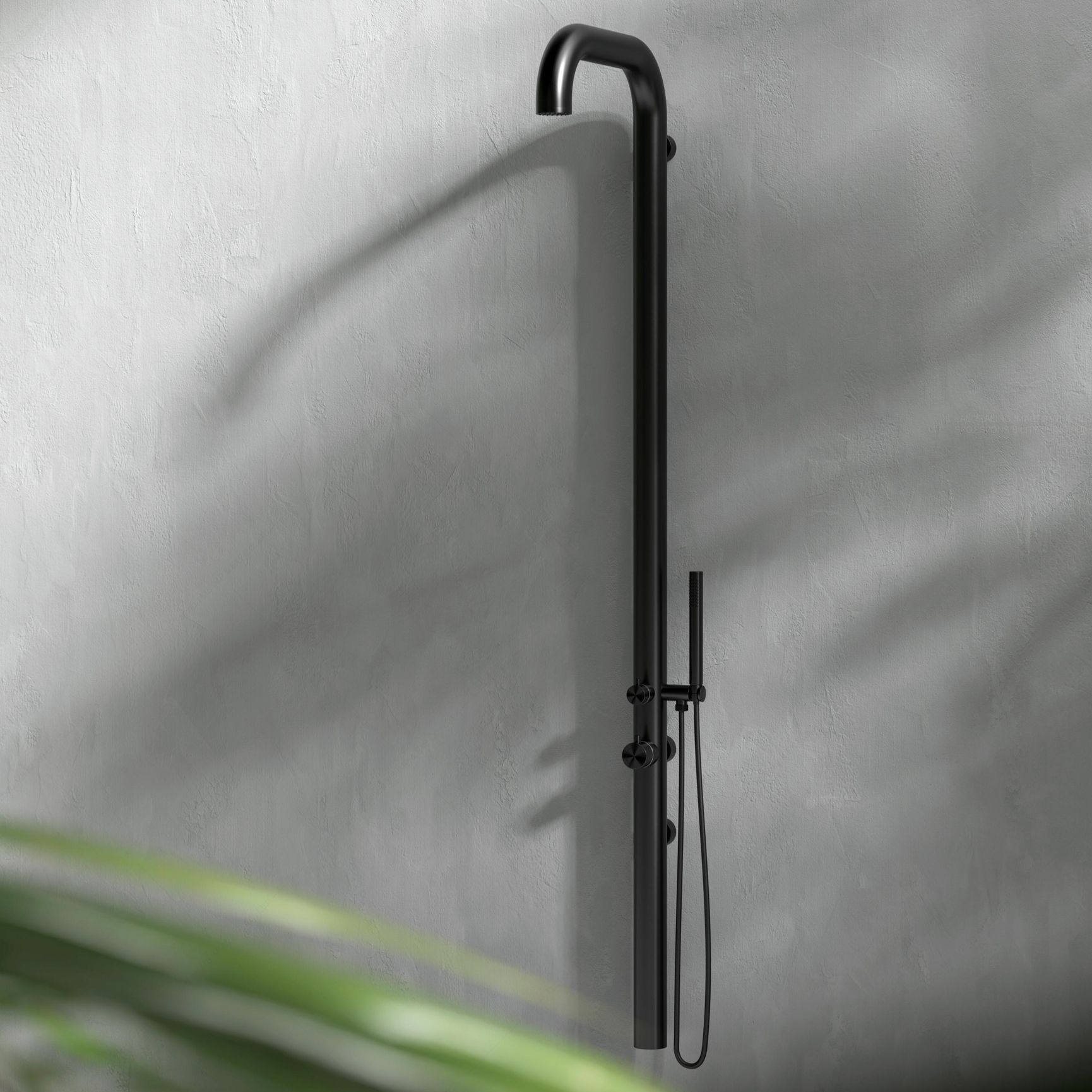 Sen cây ngoài trời gắn tường có vòi sen cầm tay bằng stainless steel 316L - A1010MS
