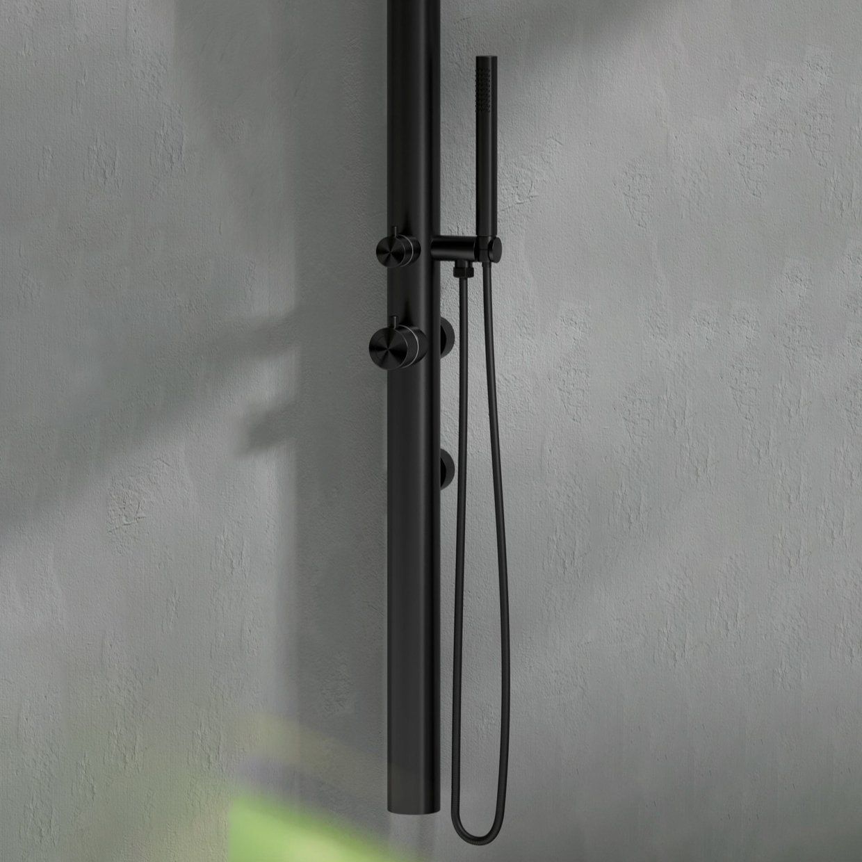 Sen cây ngoài trời gắn tường có vòi sen cầm tay bằng stainless steel 316L - A1010MB