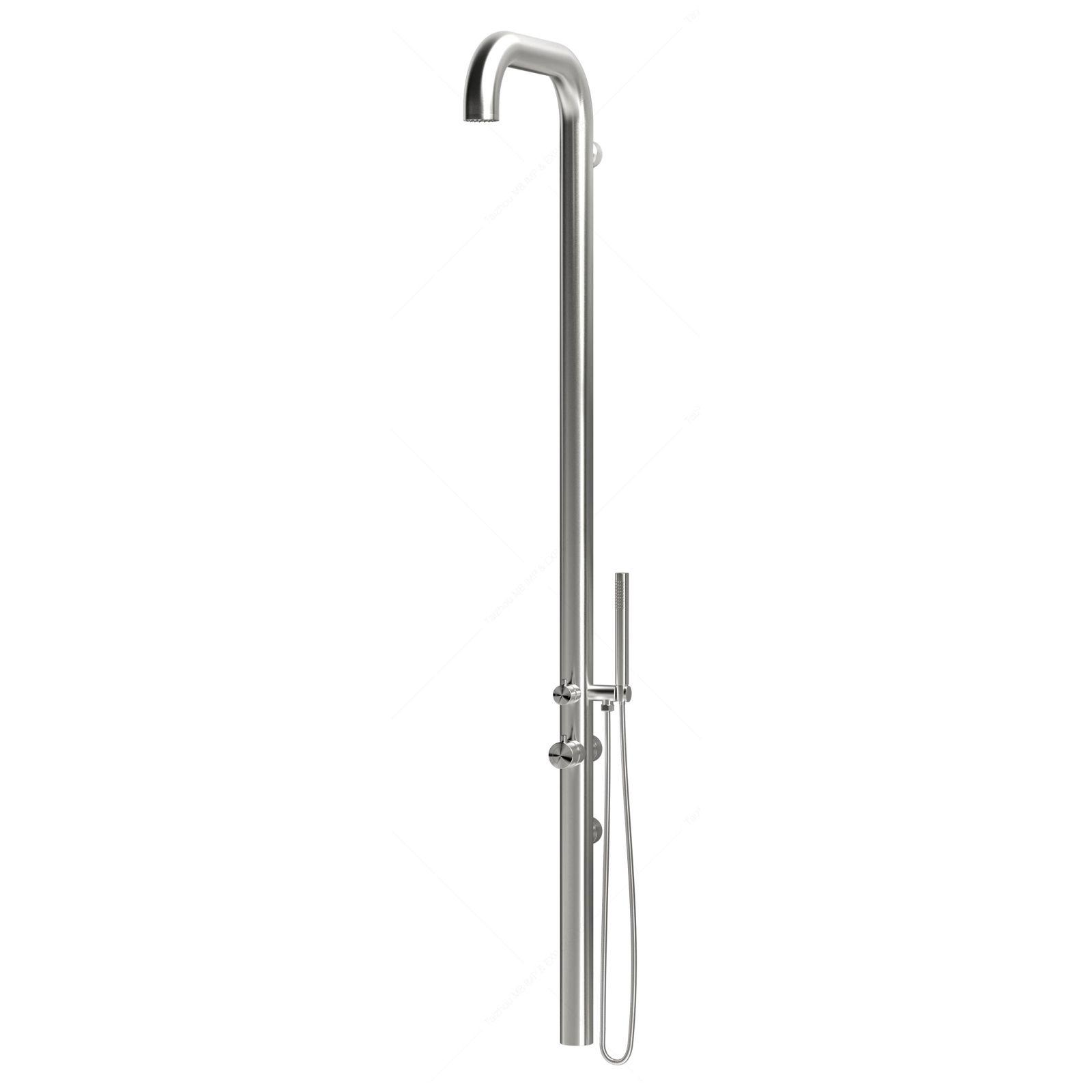 Sen cây ngoài trời gắn tường có vòi sen cầm tay bằng stainless steel 316L - A1010MS