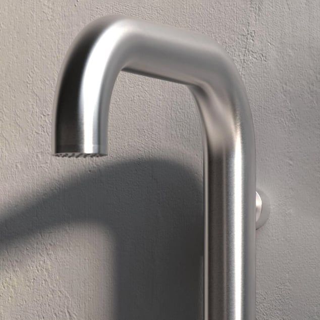 Sen cây ngoài trời gắn tường có vòi sen cầm tay bằng stainless steel 316L - A1010MB