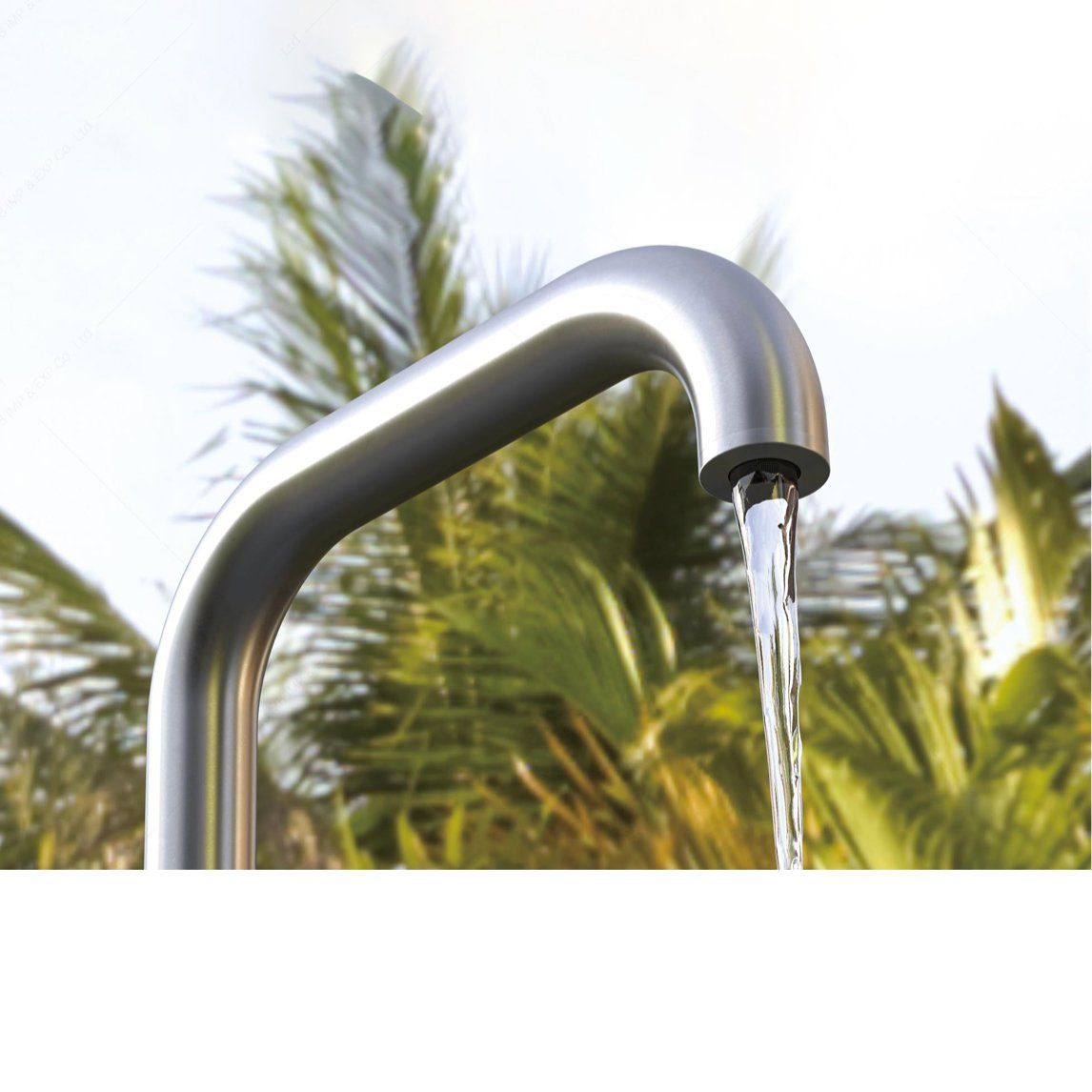 Sen cây ngoài trời có vòi sen cầm tay bằng stainless steel 316L - A1017MS