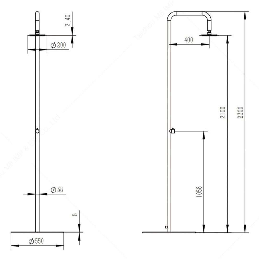 Sen cây ngoài trời đường nước lộ thiên bằng stainless steel 316L - A1018MS