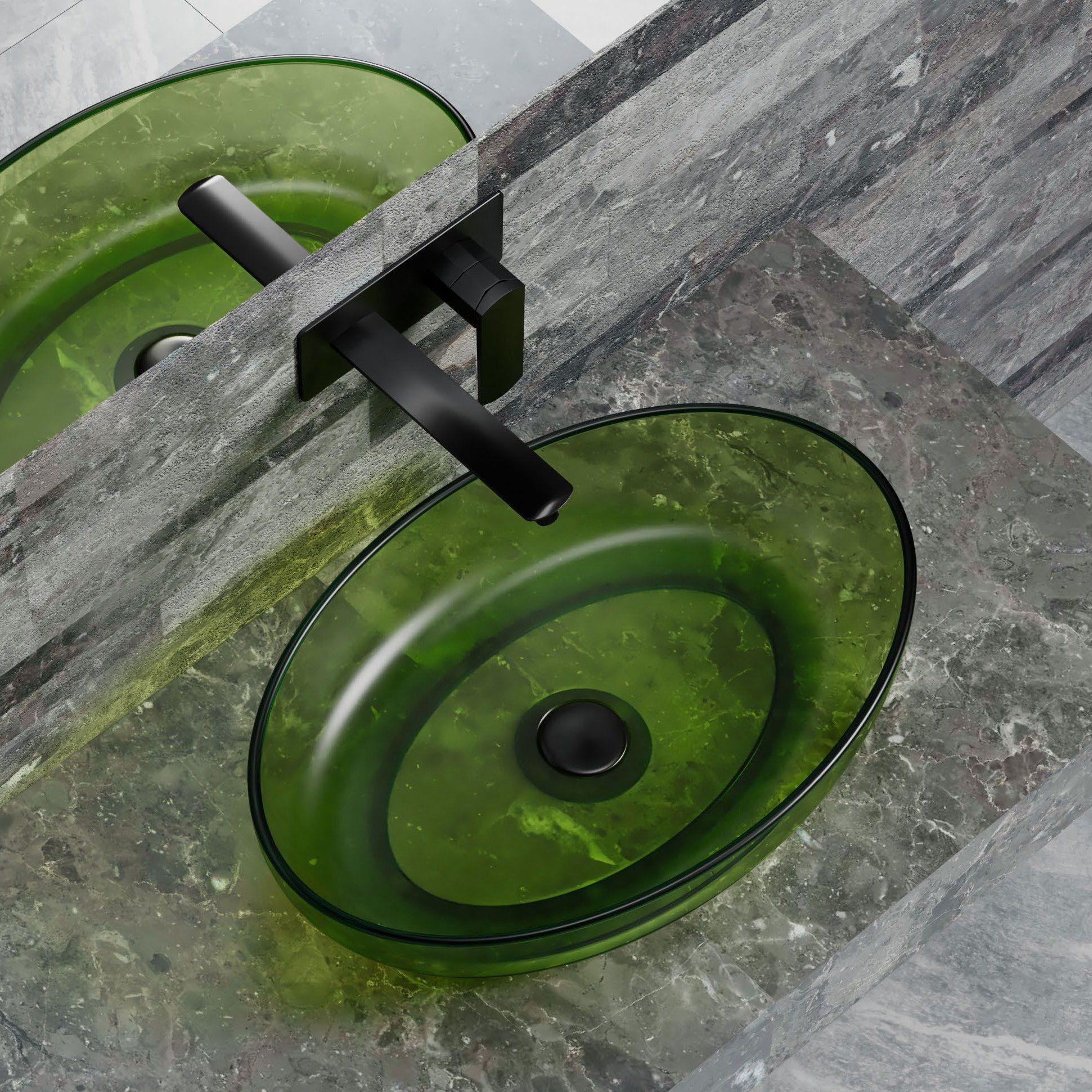 Chậu lavabo đặt bàn trong suốt - A101T
