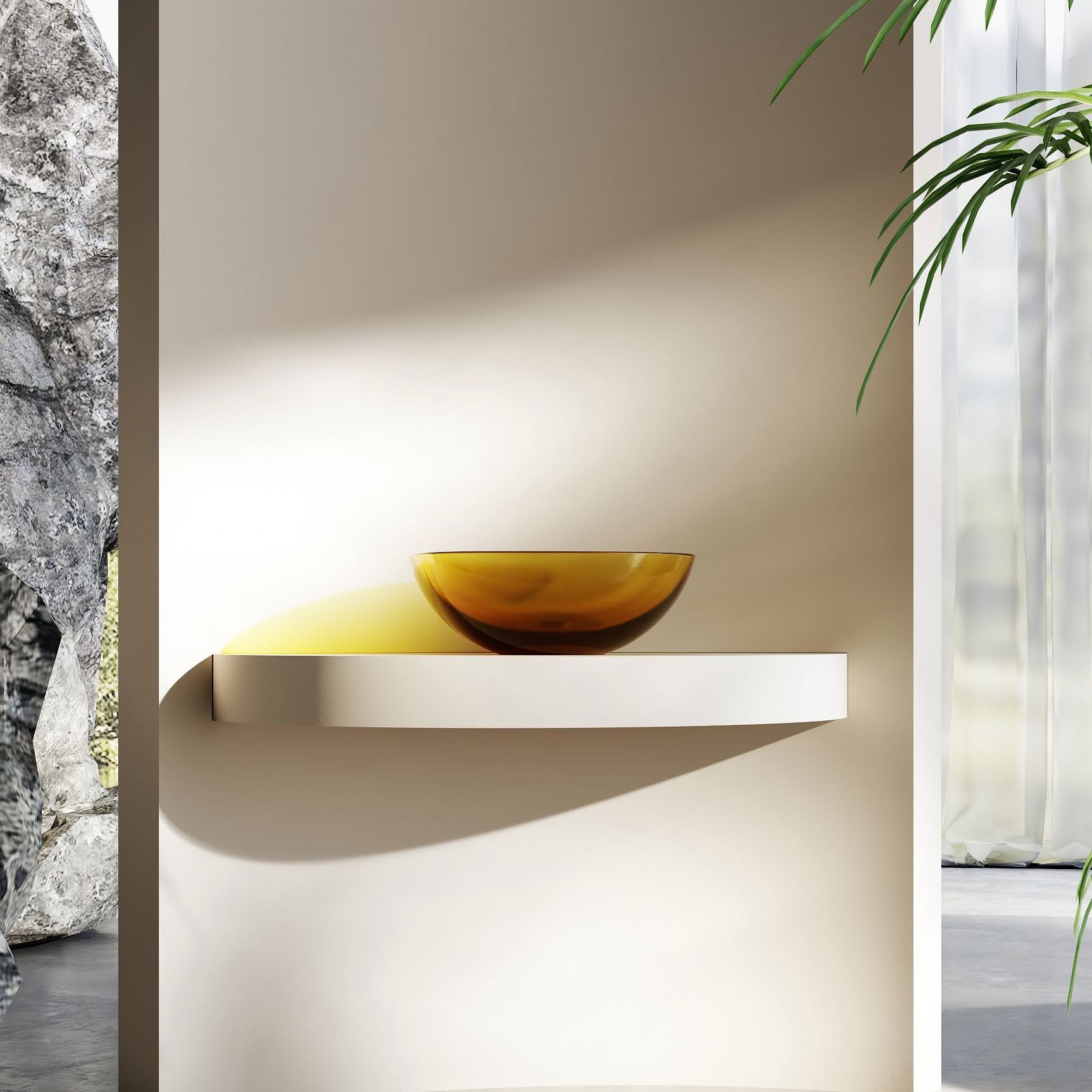 Chậu lavabo đặt bàn trong suốt - A106T