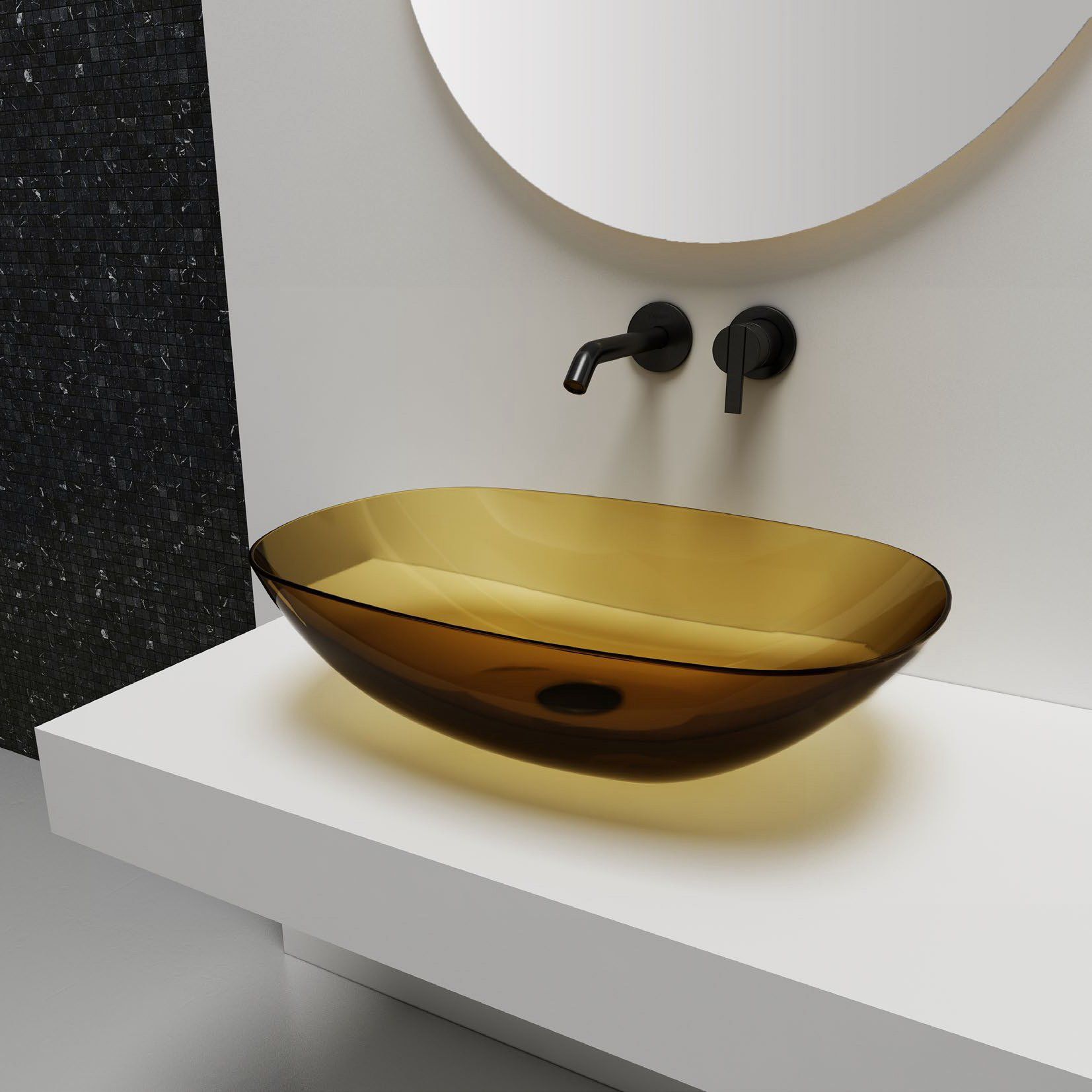 Chậu lavabo đặt bàn trong suốt - A107T