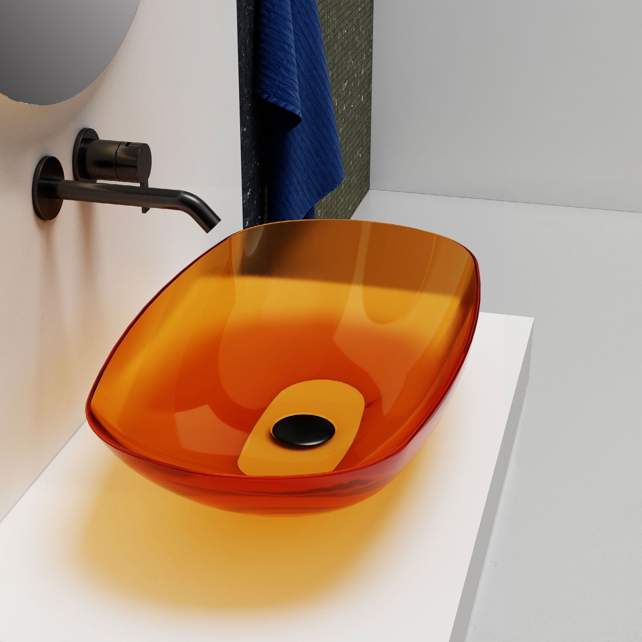 Chậu lavabo đặt bàn trong suốt - A108T