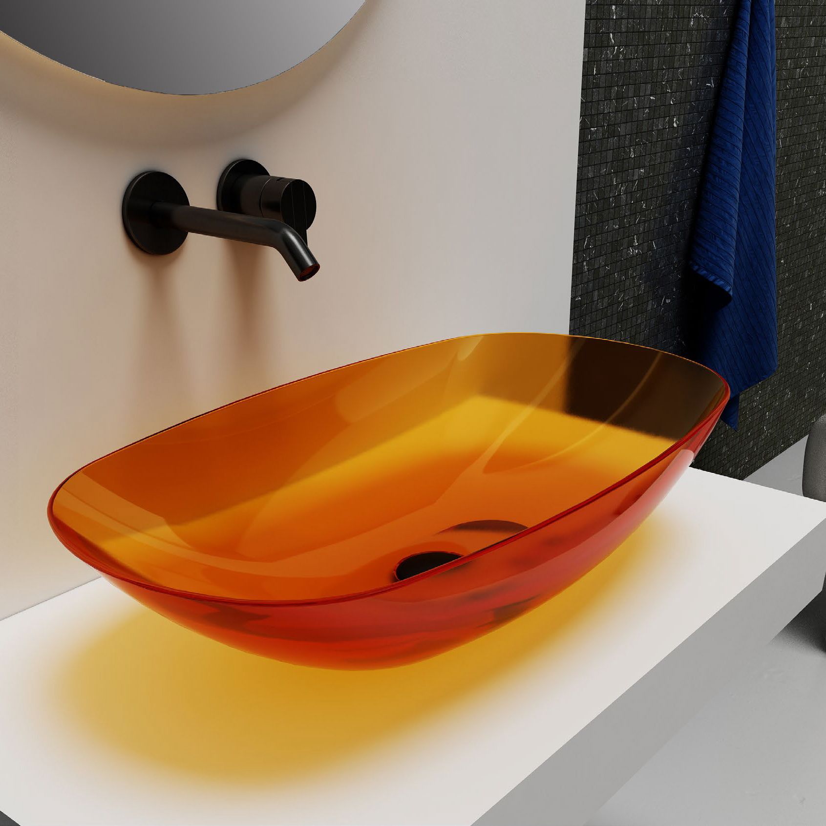 Chậu lavabo đặt bàn trong suốt - A108T