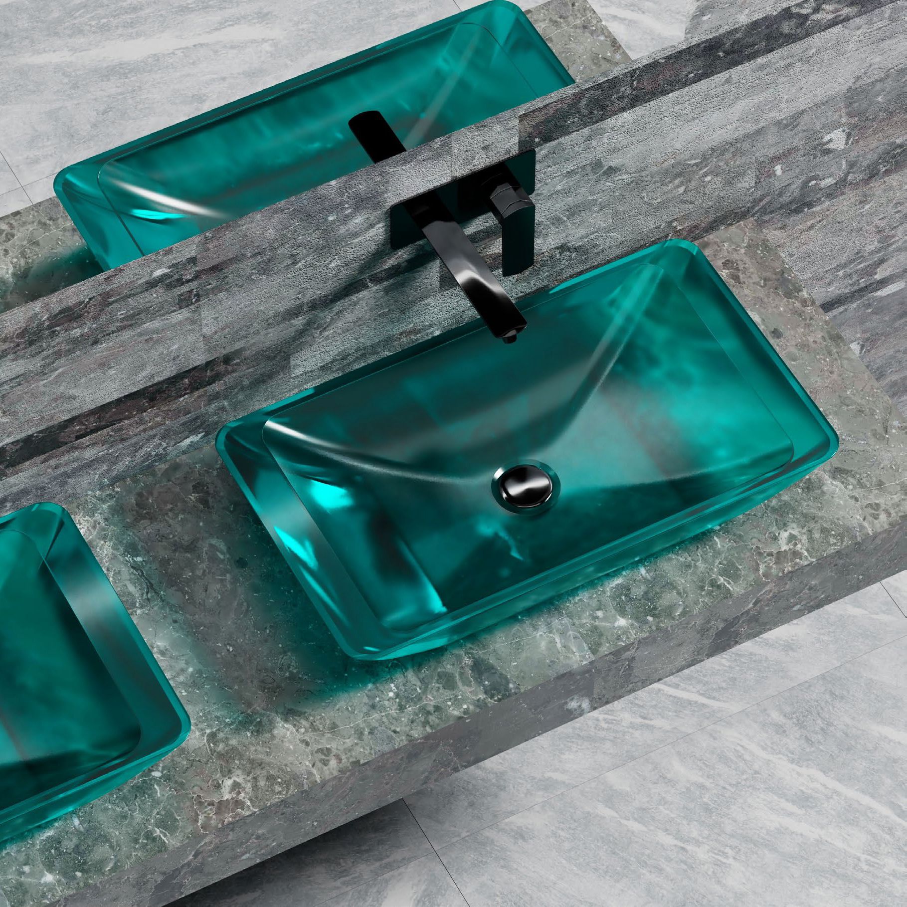 Chậu lavabo đặt bàn trong suốt - A22T