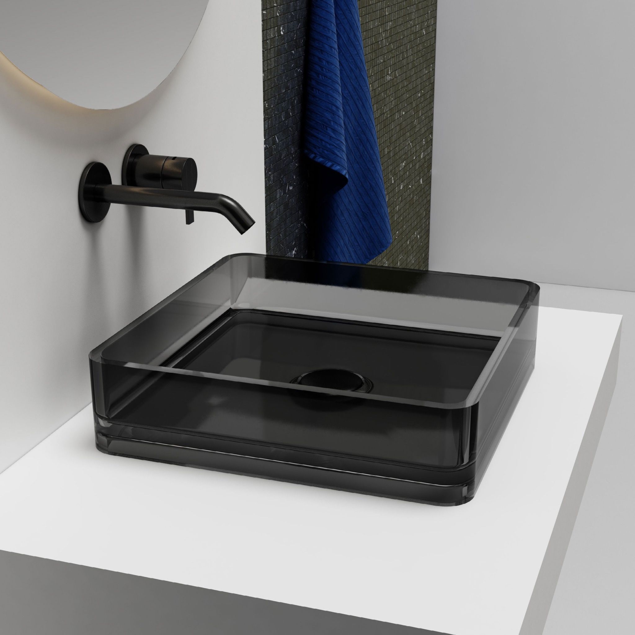 Chậu lavabo đặt bàn trong suốt - A39T