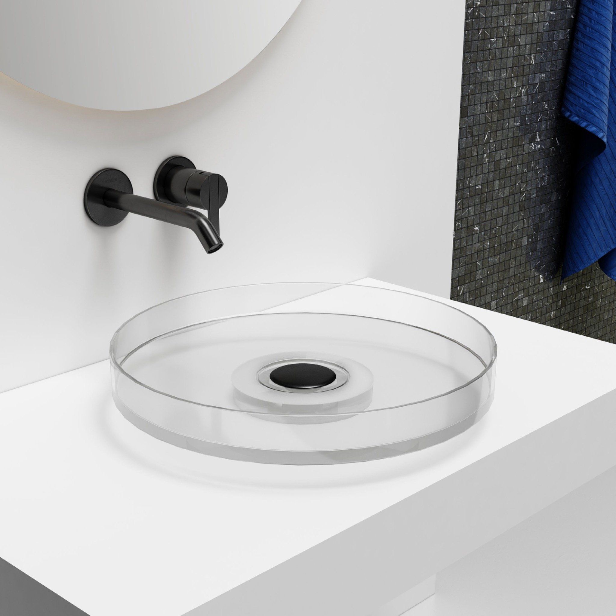 Chậu lavabo đặt bàn trong suốt - A59T