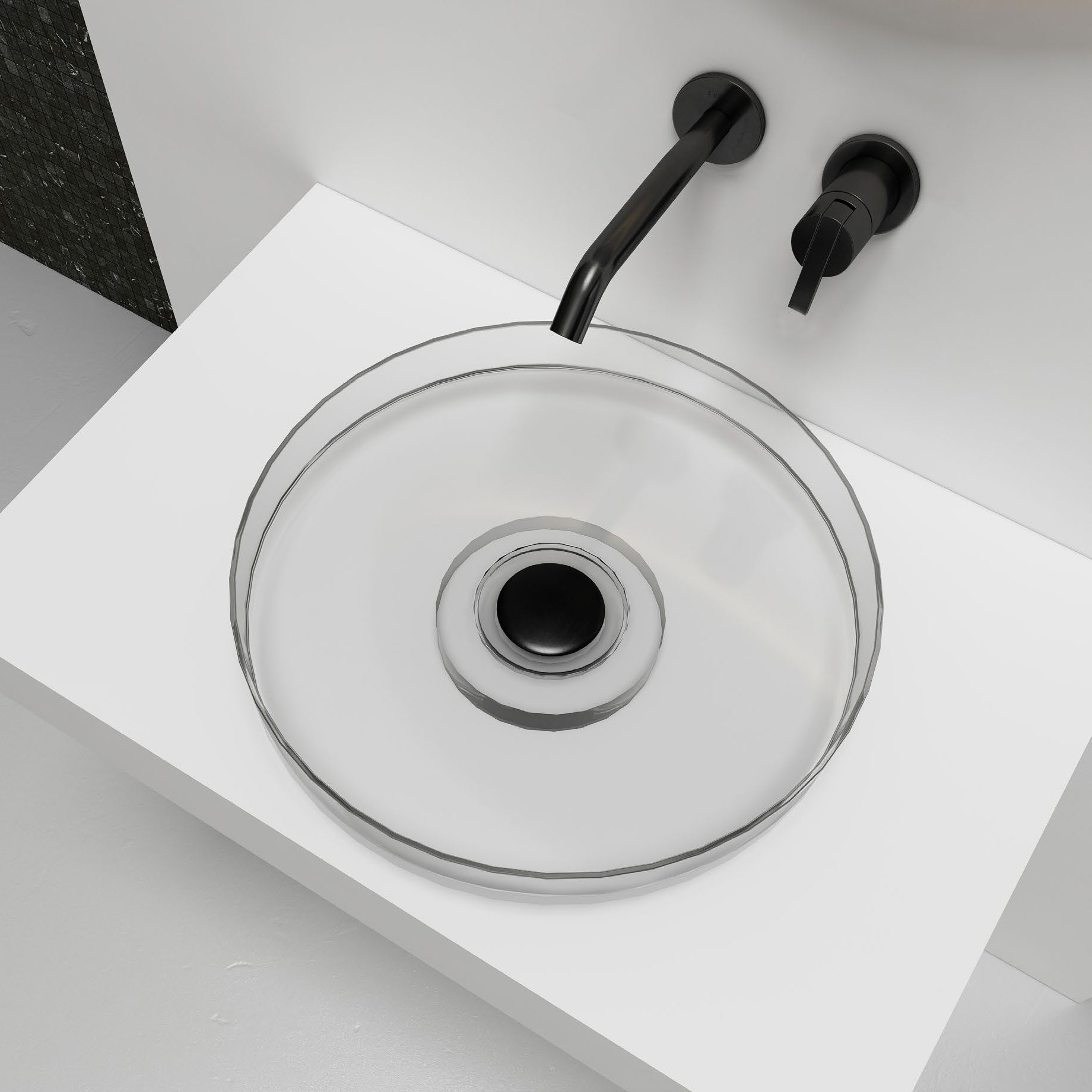 Chậu lavabo đặt bàn trong suốt - A59T