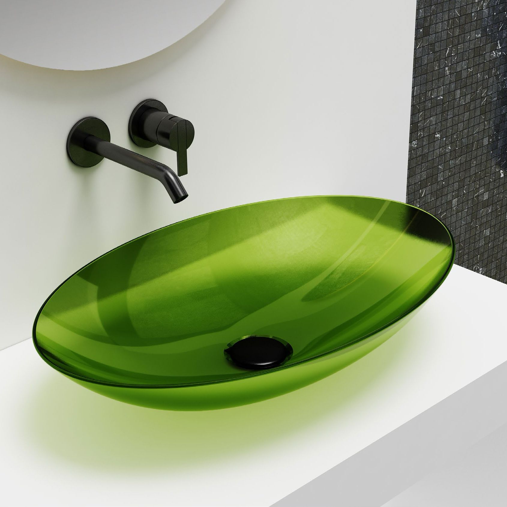 Chậu lavabo đặt bàn trong suốt - A73T
