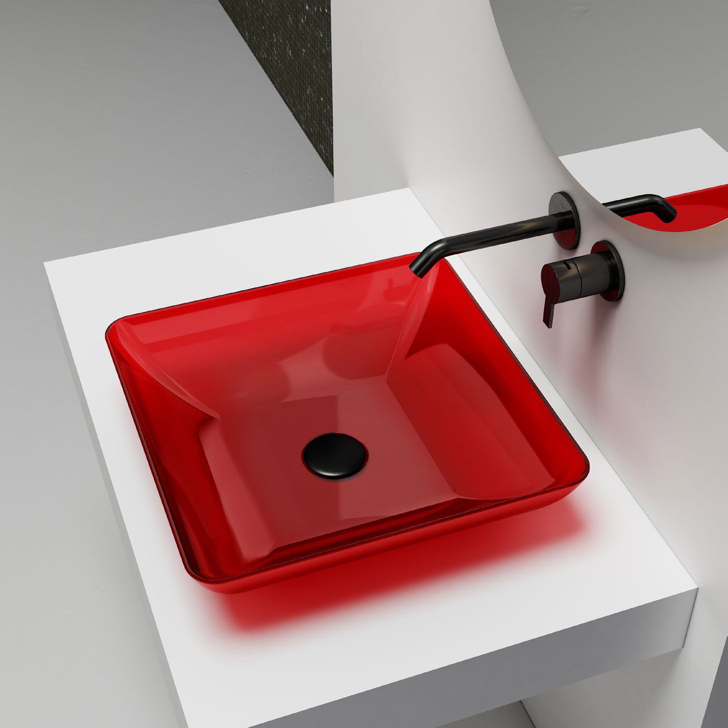 Chậu lavabo đặt bàn trong suốt - A77T