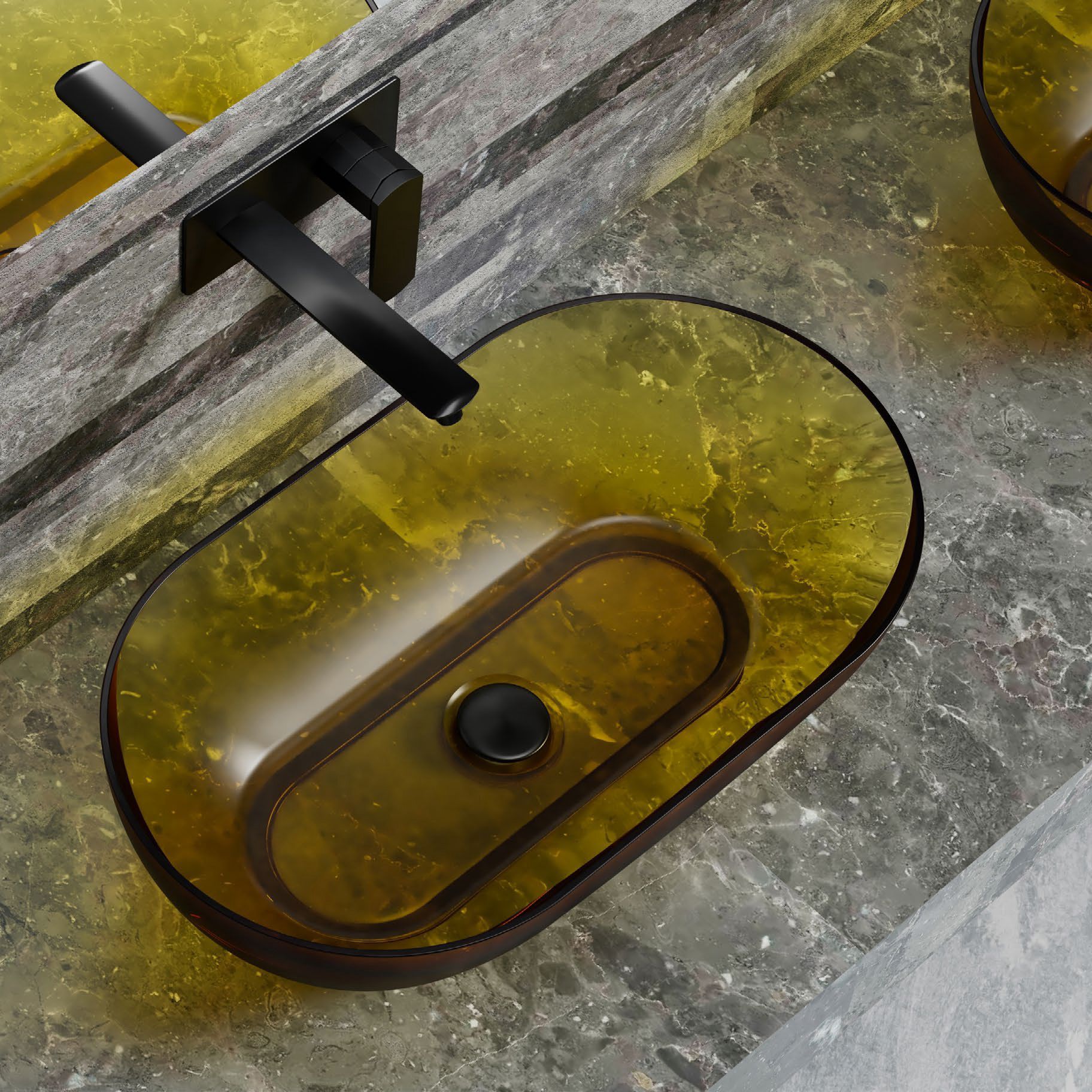 Chậu lavabo đặt bàn trong suốt - A78T