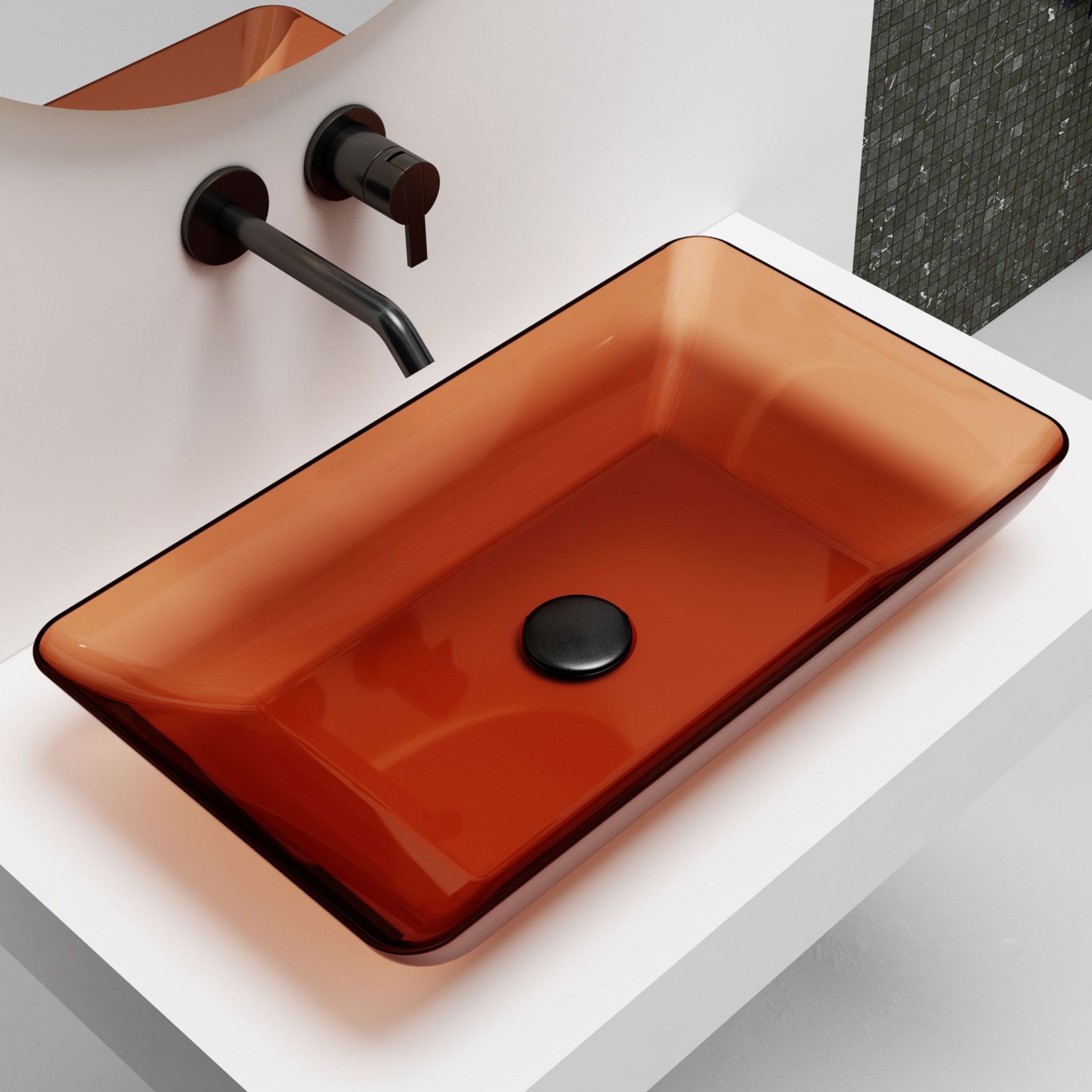 Chậu lavabo đặt bàn trong suốt - A81T