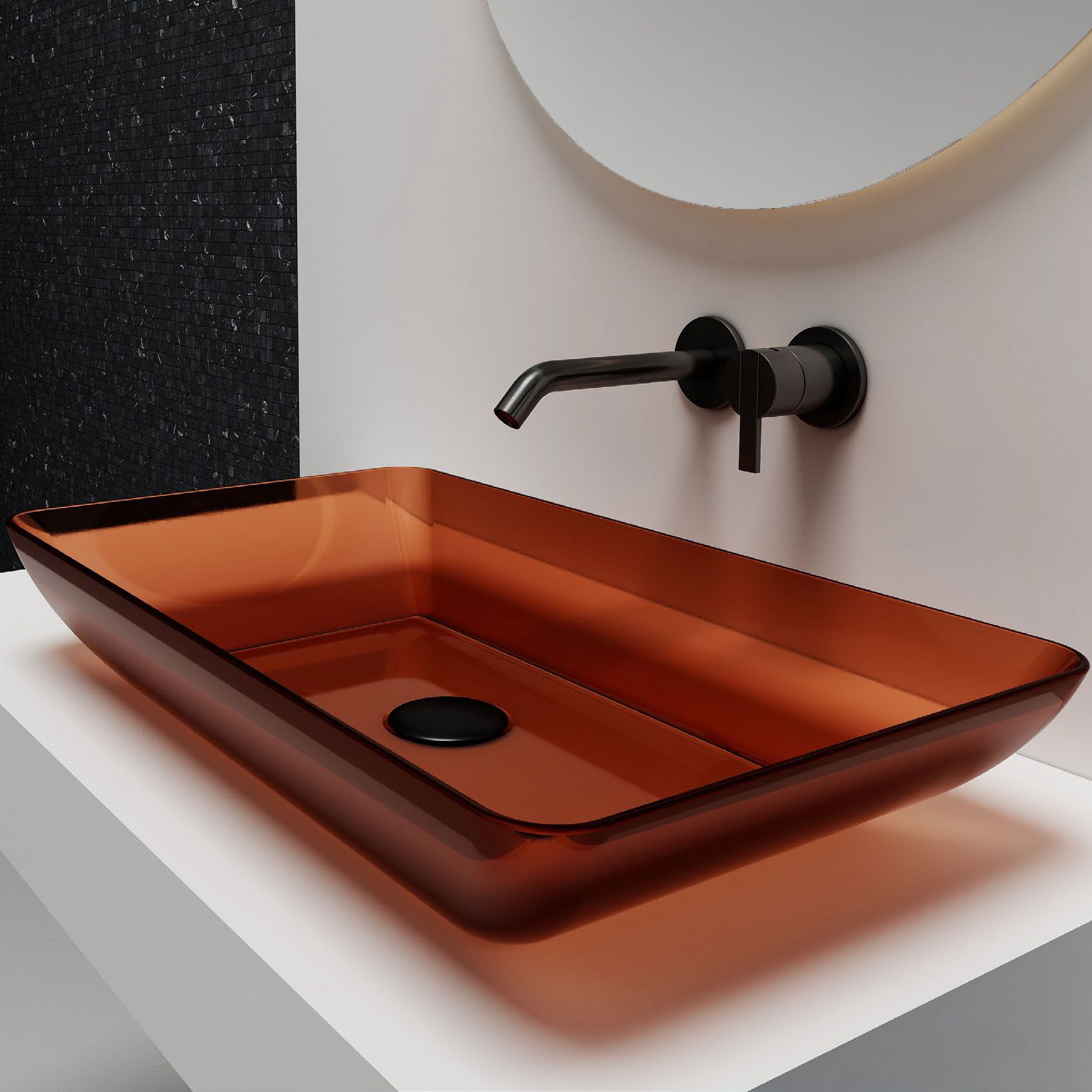 Chậu lavabo đặt bàn trong suốt - A81T