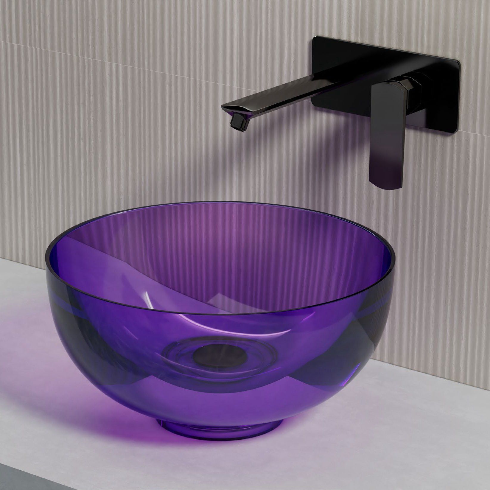 Chậu lavabo đặt bàn trong suốt - A90T