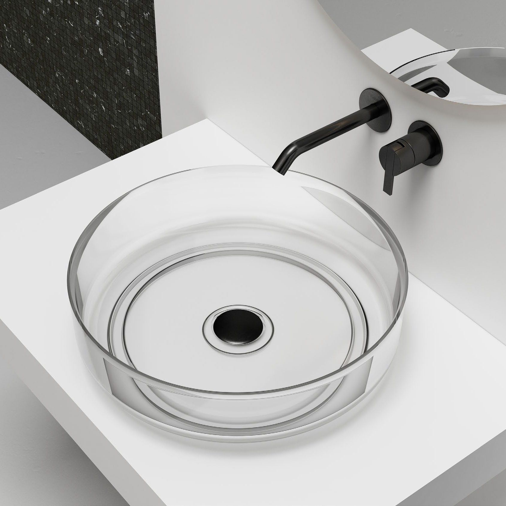 Chậu lavabo đặt bàn trong suốt - A93T