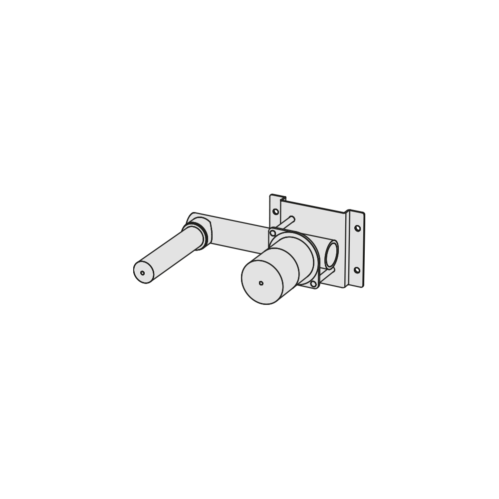 Vòi chậu lavabo gắn tường 2 lỗ dài 220mm bằng đồng Macò - MAC85