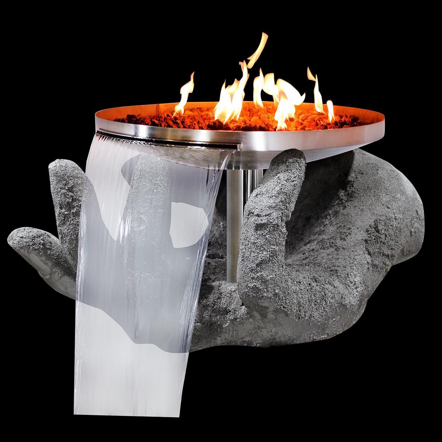 Thác nước fantasy hồ bơi ngoài trời bằng AISI 316L stainless steel & sợi thủy tinh - AQA-AF23