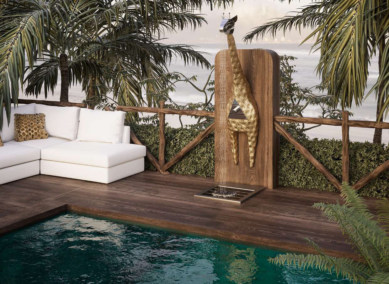 Vòi sen fantasy ngoài trời bằng AISI 316L stainless steel & fiberglass - AQA-AF27