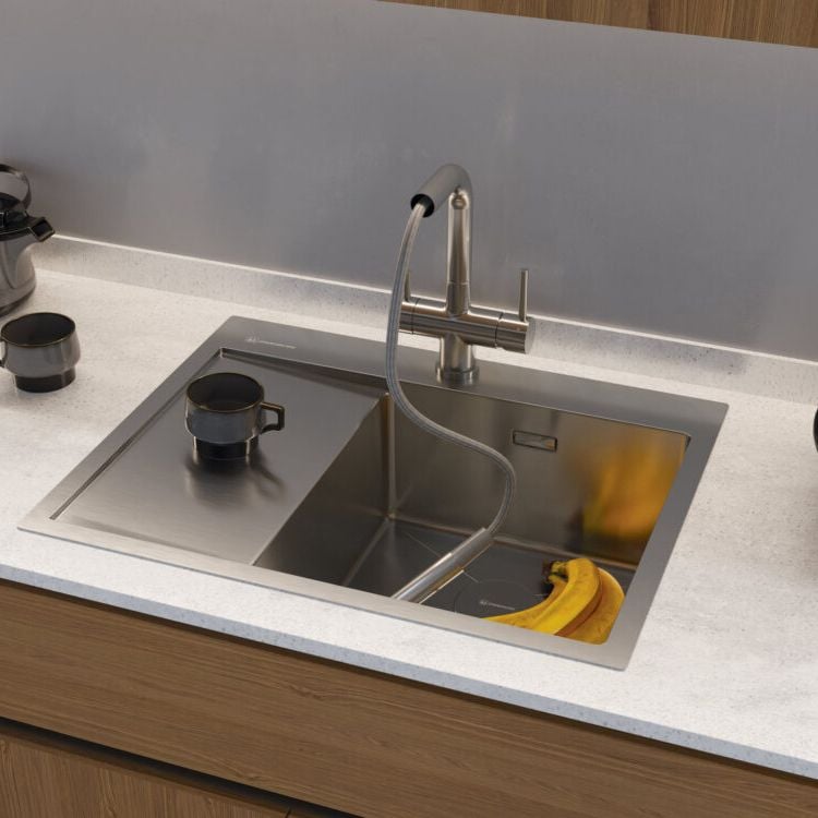 Chậu rửa chén bát stainless steel 1 hố AKSM65L