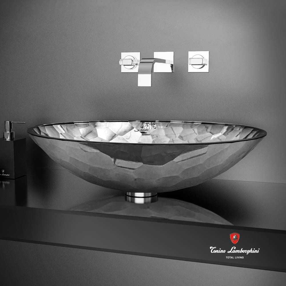Chậu rửa mặt Allure Oval XL - Silver Dark / Chrome