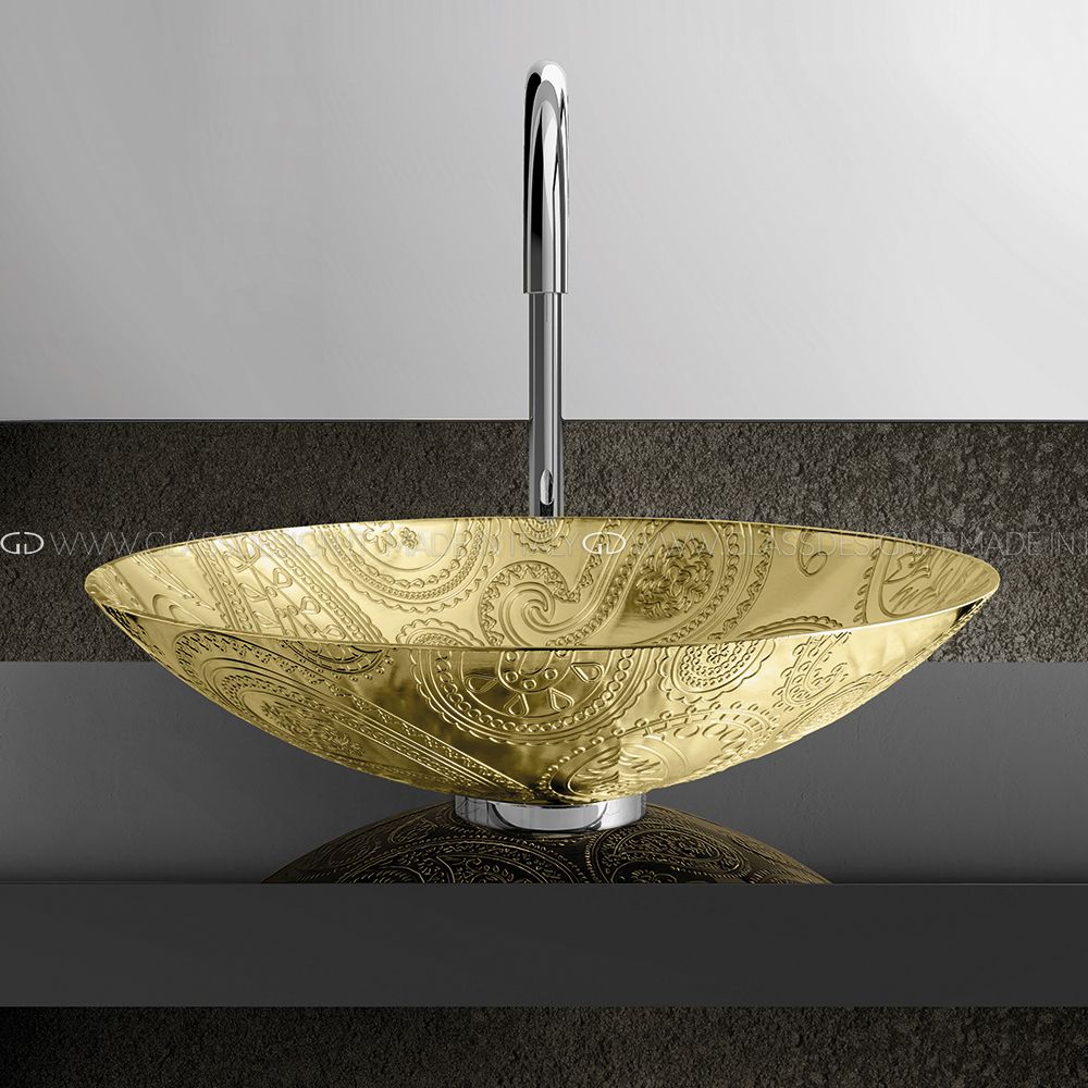  Chậu Lavabo Arabesque Lux Gold / Chrome 