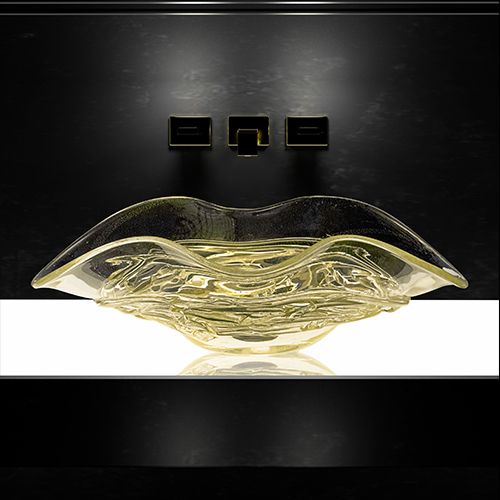  Chậu Lavabo Arte Uno Clear / Gold Leaf 