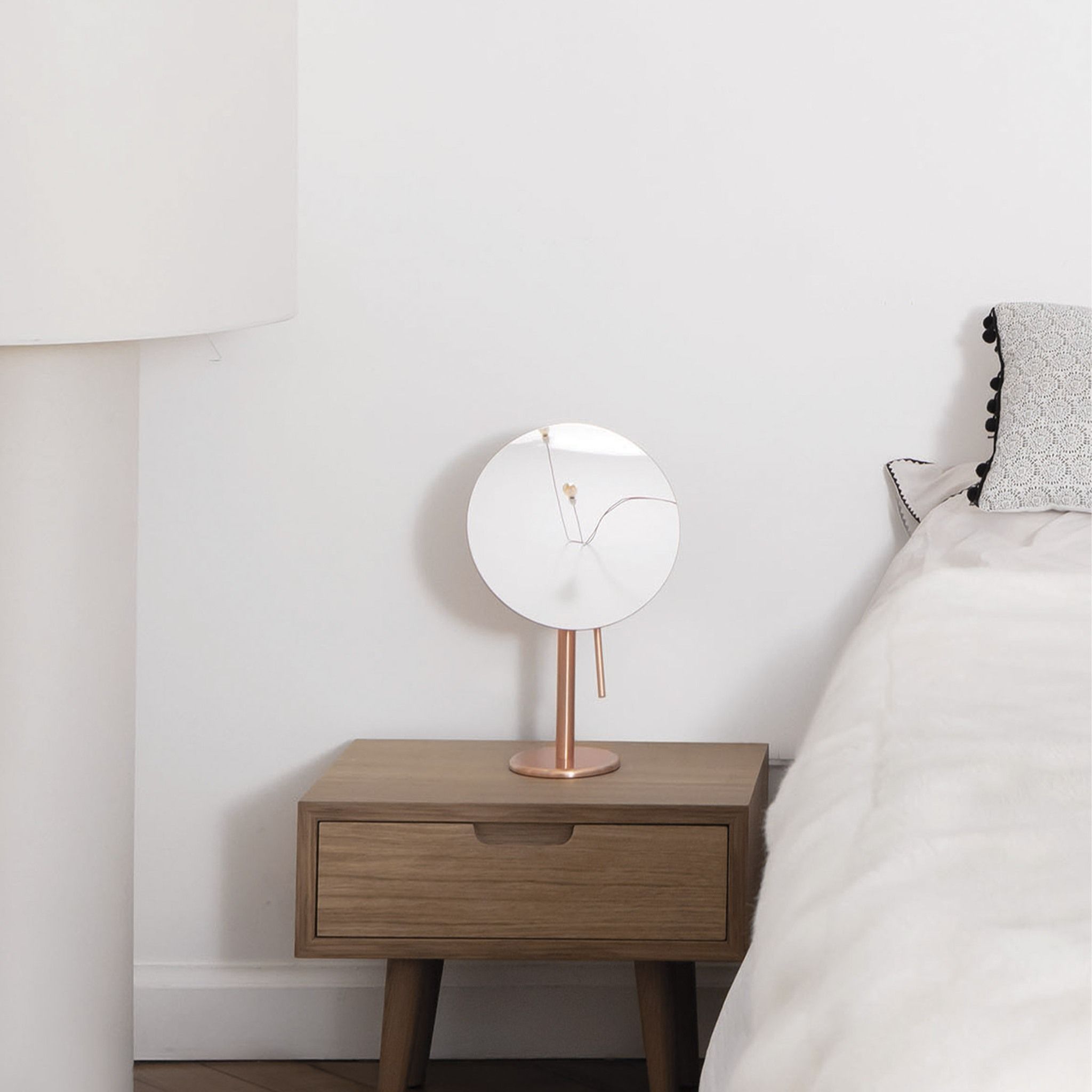 Gương trang điểm để bàn Ø23cm Epure Satin Copper