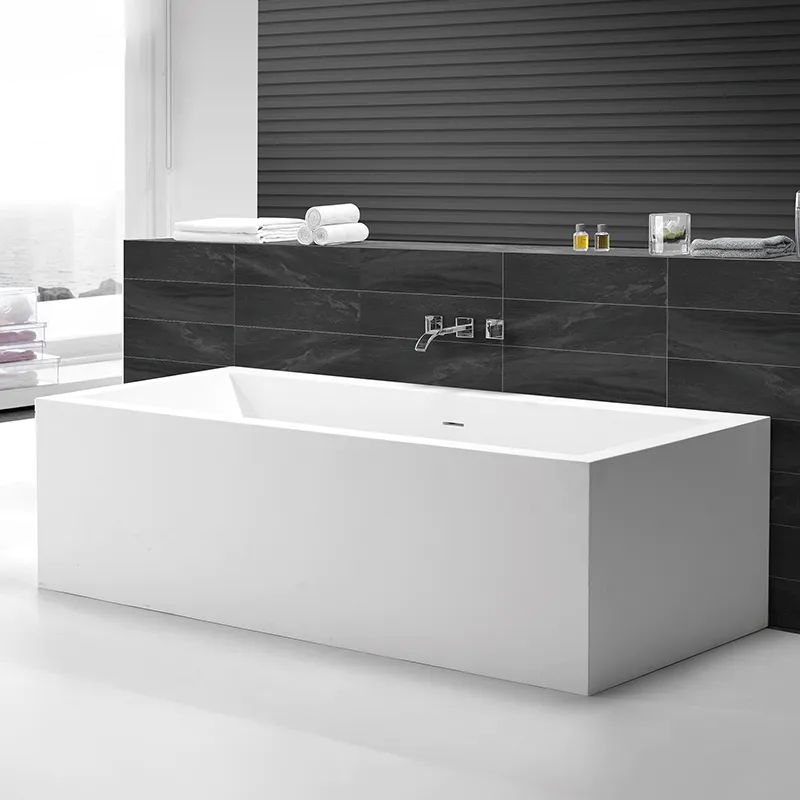  Bồn tắm chữ nhật dựa tường bằng solid surface - B060 