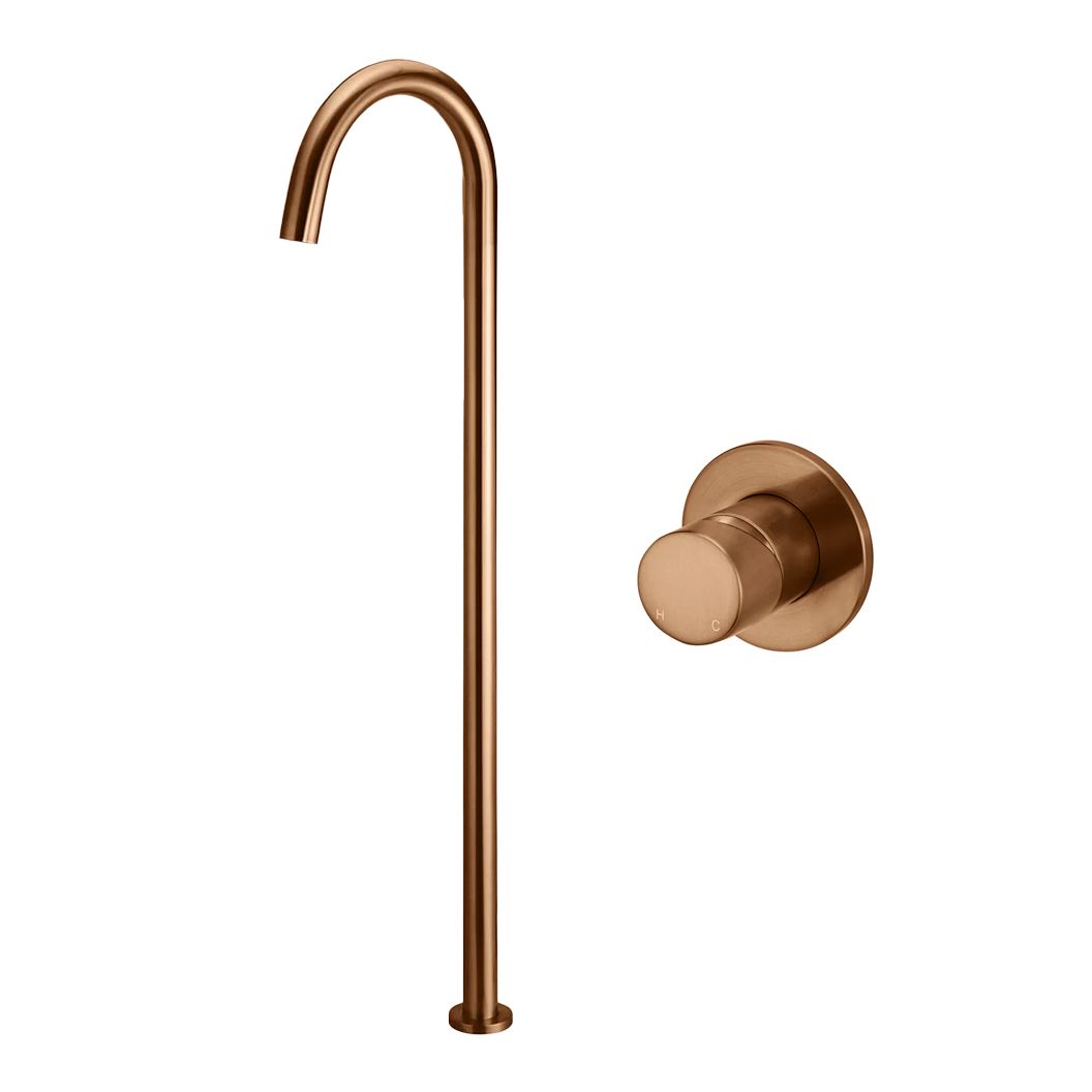Vòi bồn tắm gắn sàn cao 904mm bằng đồng MBronze - B06W03PNBZ