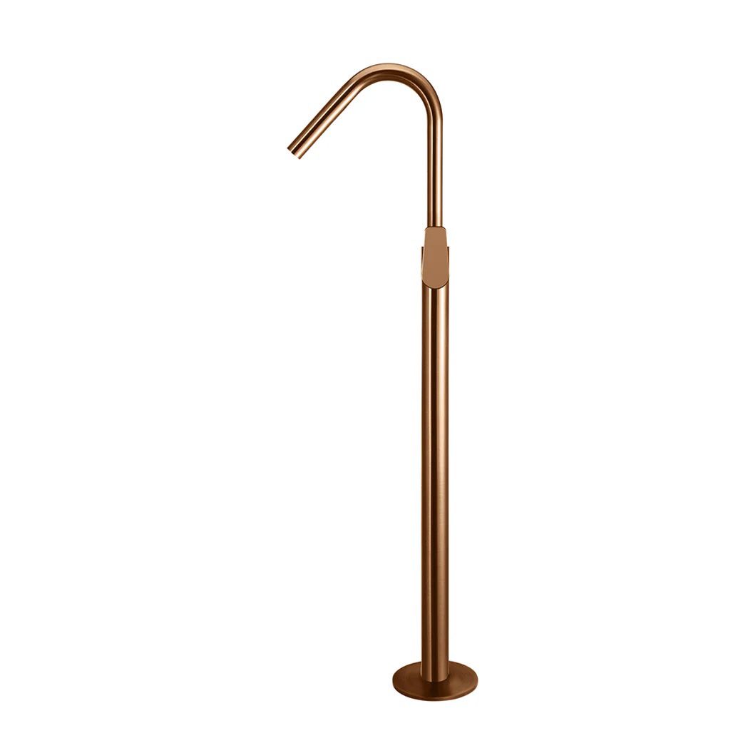 Vòi bồn tắm xoay 360 độ gắn sàn có sen cầm tay bằng đồng MBronze - B09PDBZ
