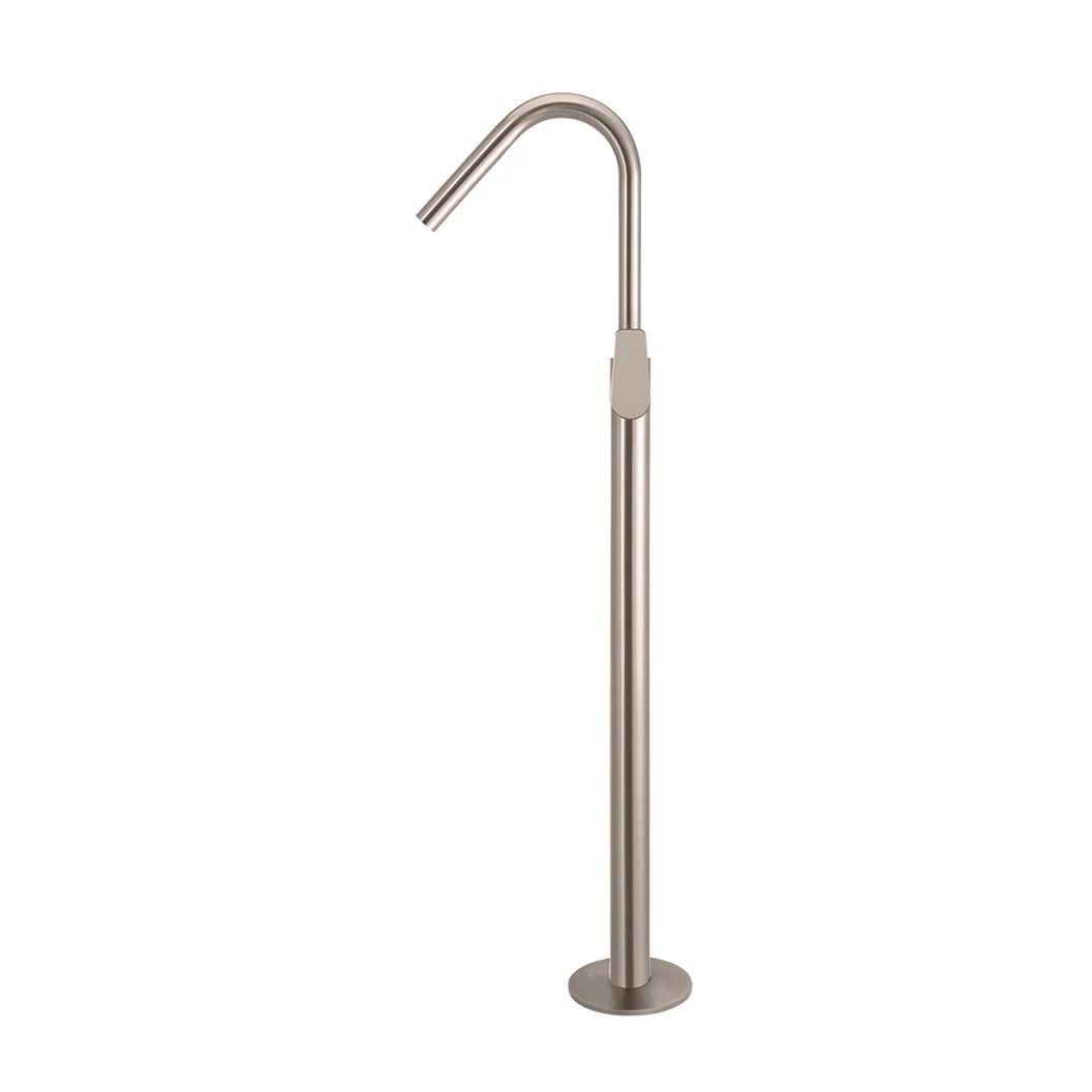 Vòi bồn tắm xoay 360 độ gắn sàn có sen cầm tay bằng đồng MChampagne - B09PDCH