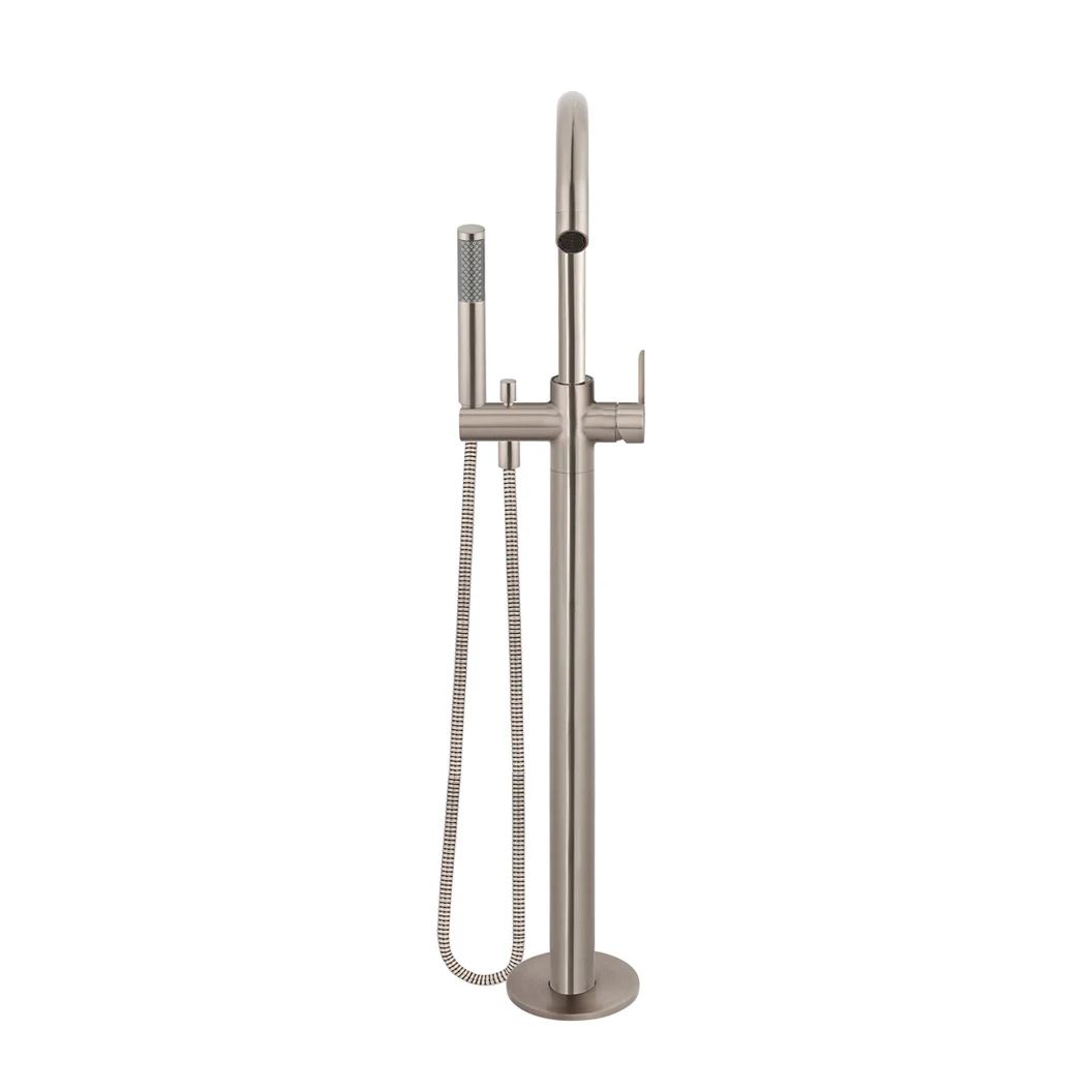 Vòi bồn tắm xoay 360 độ gắn sàn có sen cầm tay bằng đồng MChampagne - B09PDCH