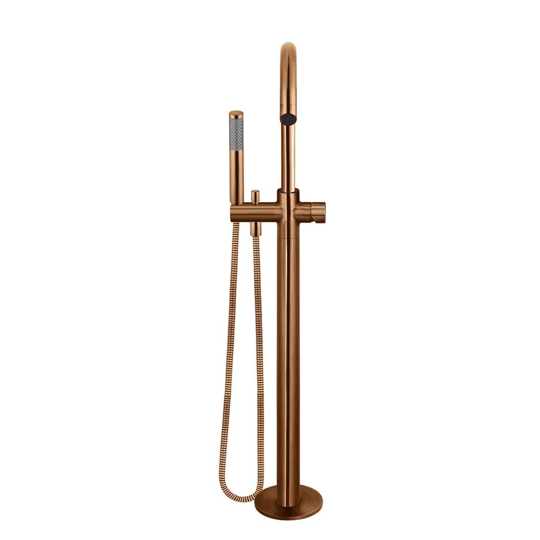 Vòi bồn tắm xoay 360 độ gắn sàn có sen cầm tay bằng đồng MBronze - B09PNBZ