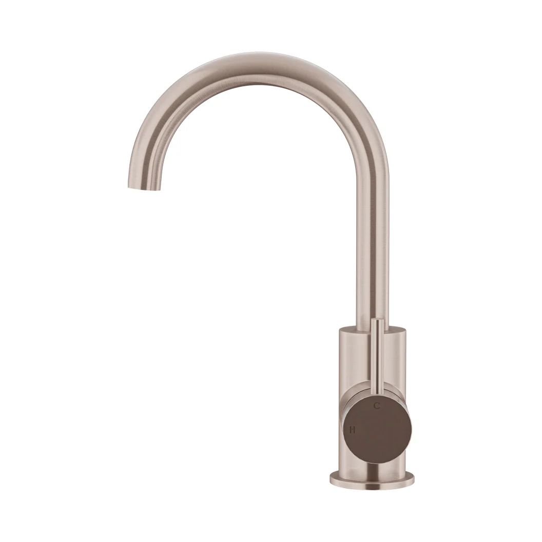 Vòi chậu lavabo cao 258mm bằng đồng MChampagne - B17CH