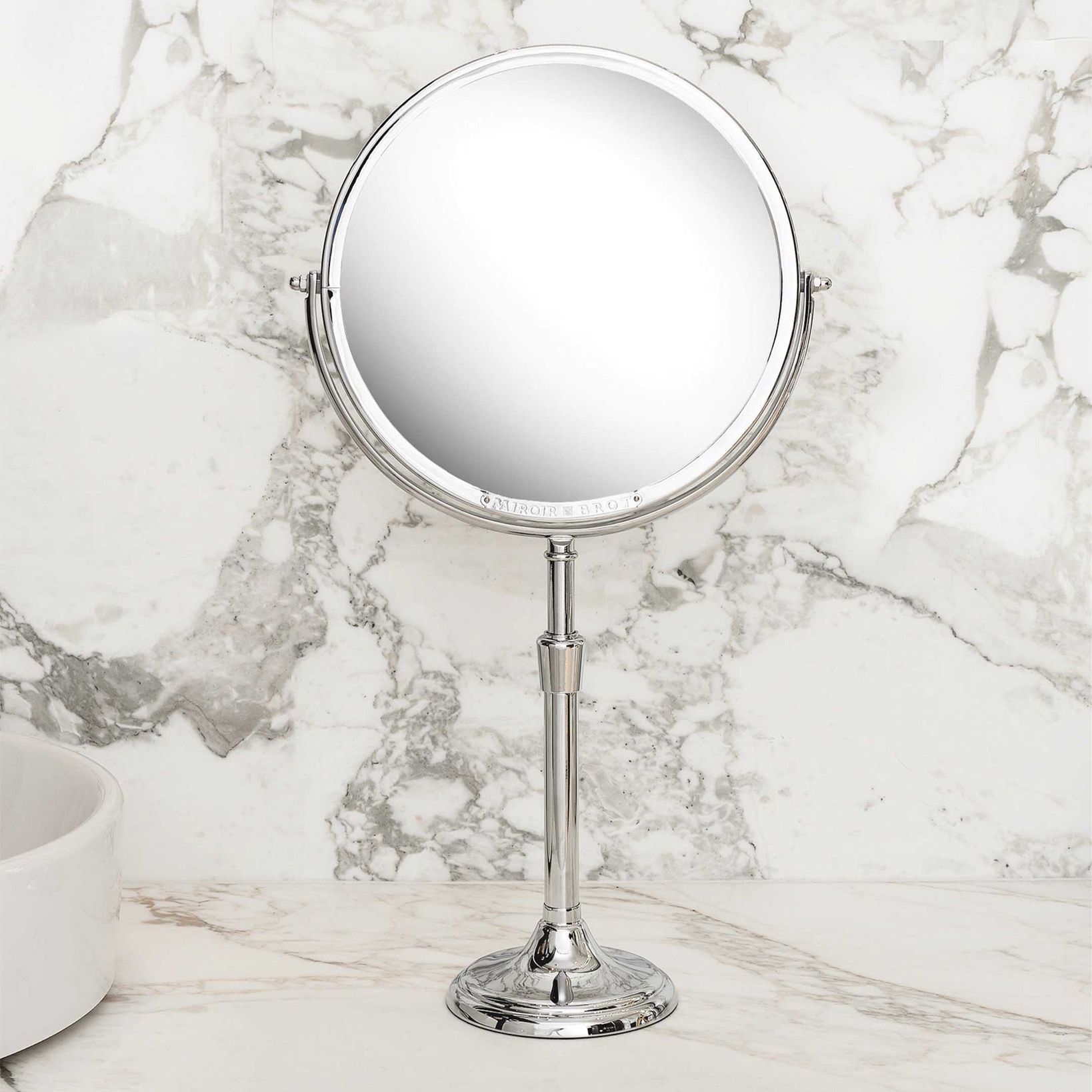 Gương trang điểm để bàn Ø24cm Patrimoine Chrome