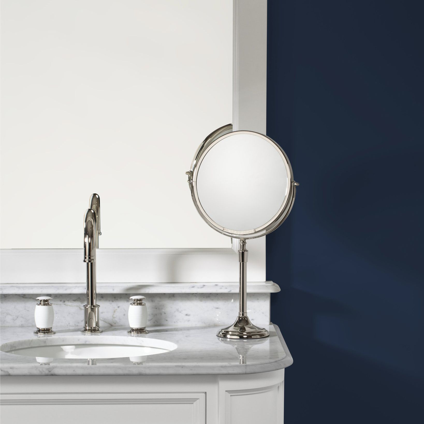 Gương trang điểm để bàn Ø24cm Patrimoine Nickel