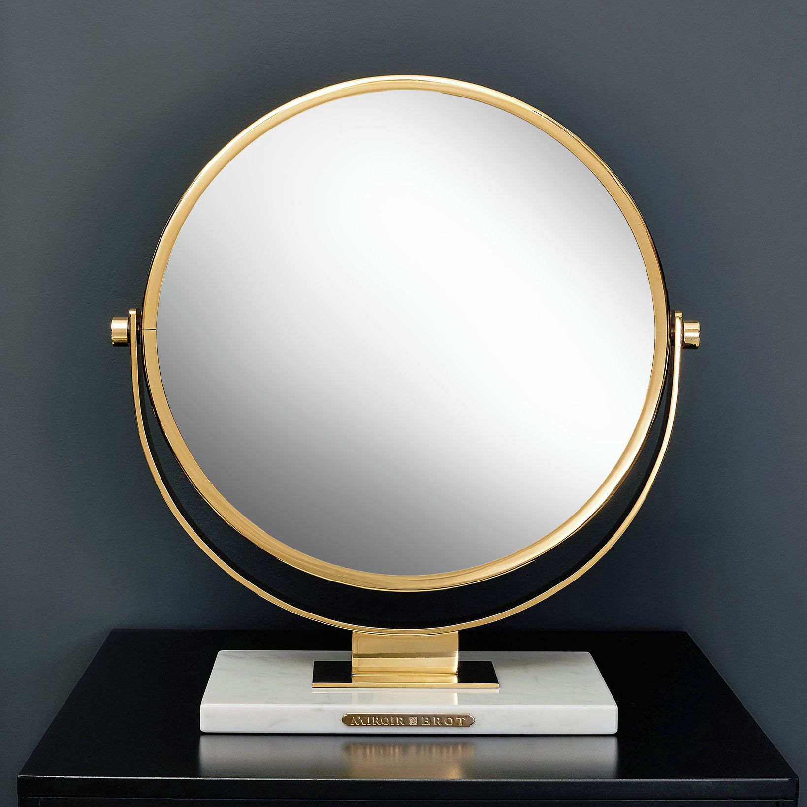 Gương trang điểm để bàn Ø33cm Prestige Gold