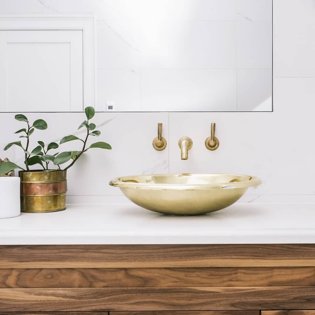  Chậu Lavabo Bằng Đồng Corona 500 Brass Brass 