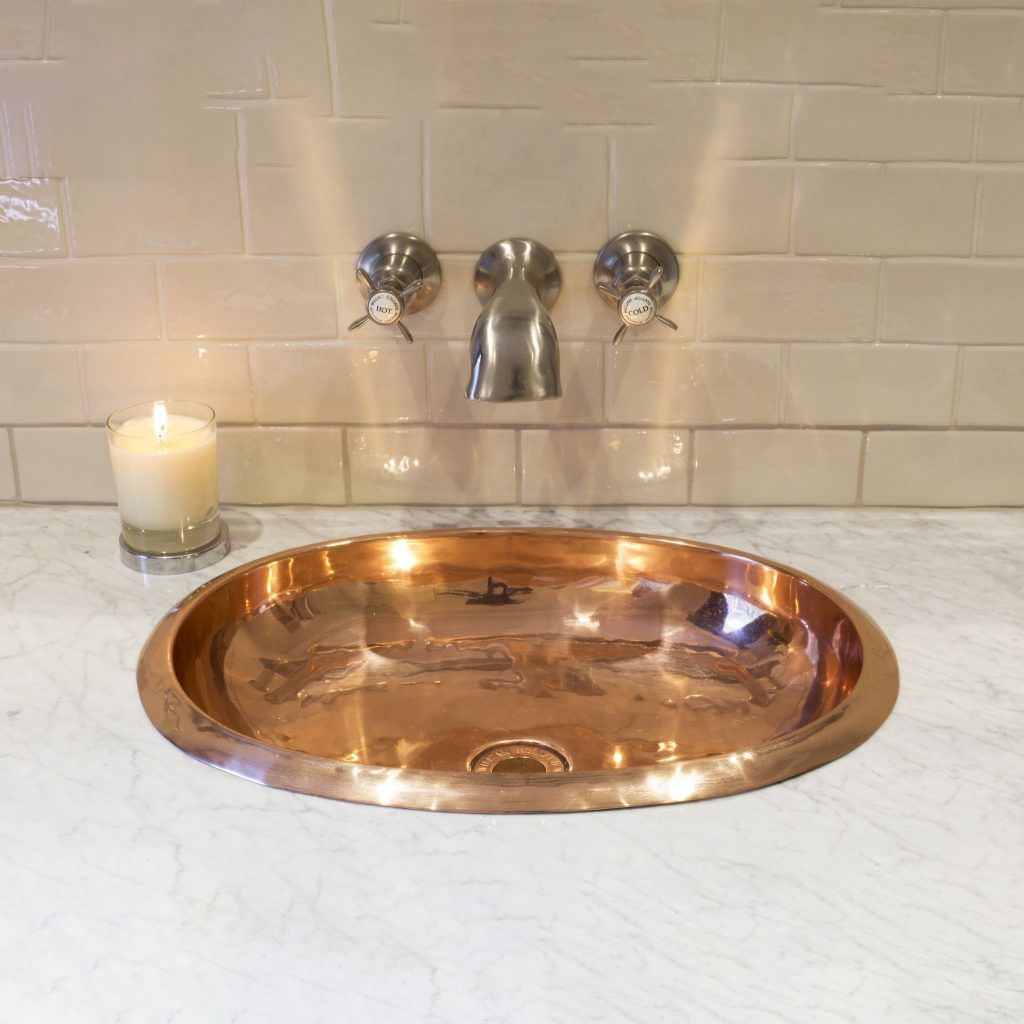  Chậu Lavabo Dương Vành Bằng Đồng Corona 500 Copper Copper 